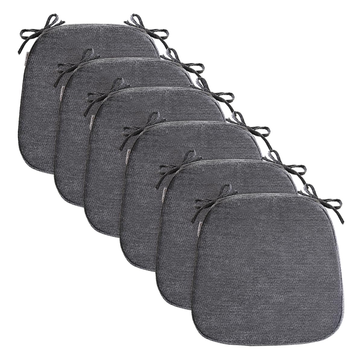 Chair Cushions for Dining Chairs, Washable Chair Pads, Brown, 4 Pack