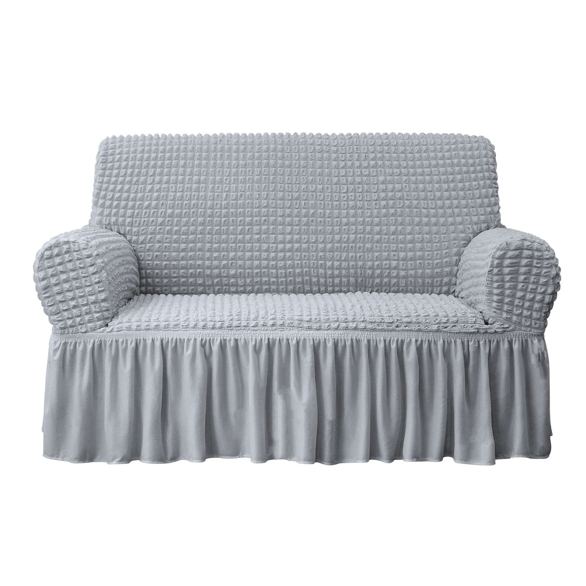 NICEEC Sofa Cover Wine Red Couch Cover Stretch Sofa Slipcovers with Skirt