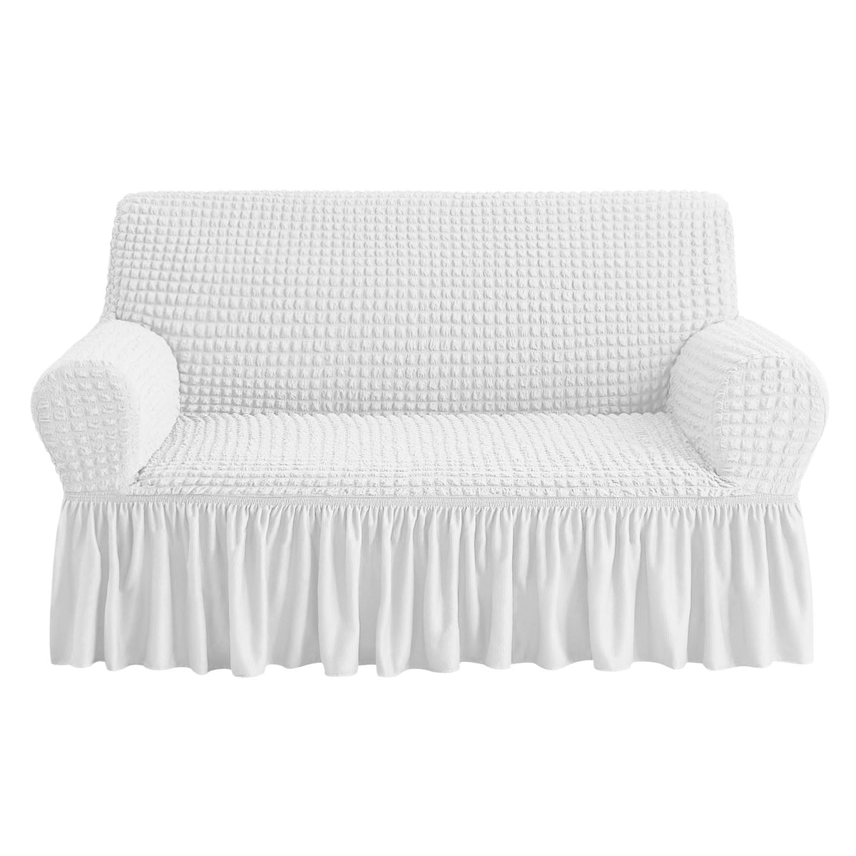 NICEEC Sofa Cover Wine Red Couch Cover Stretch Sofa Slipcovers with Skirt
