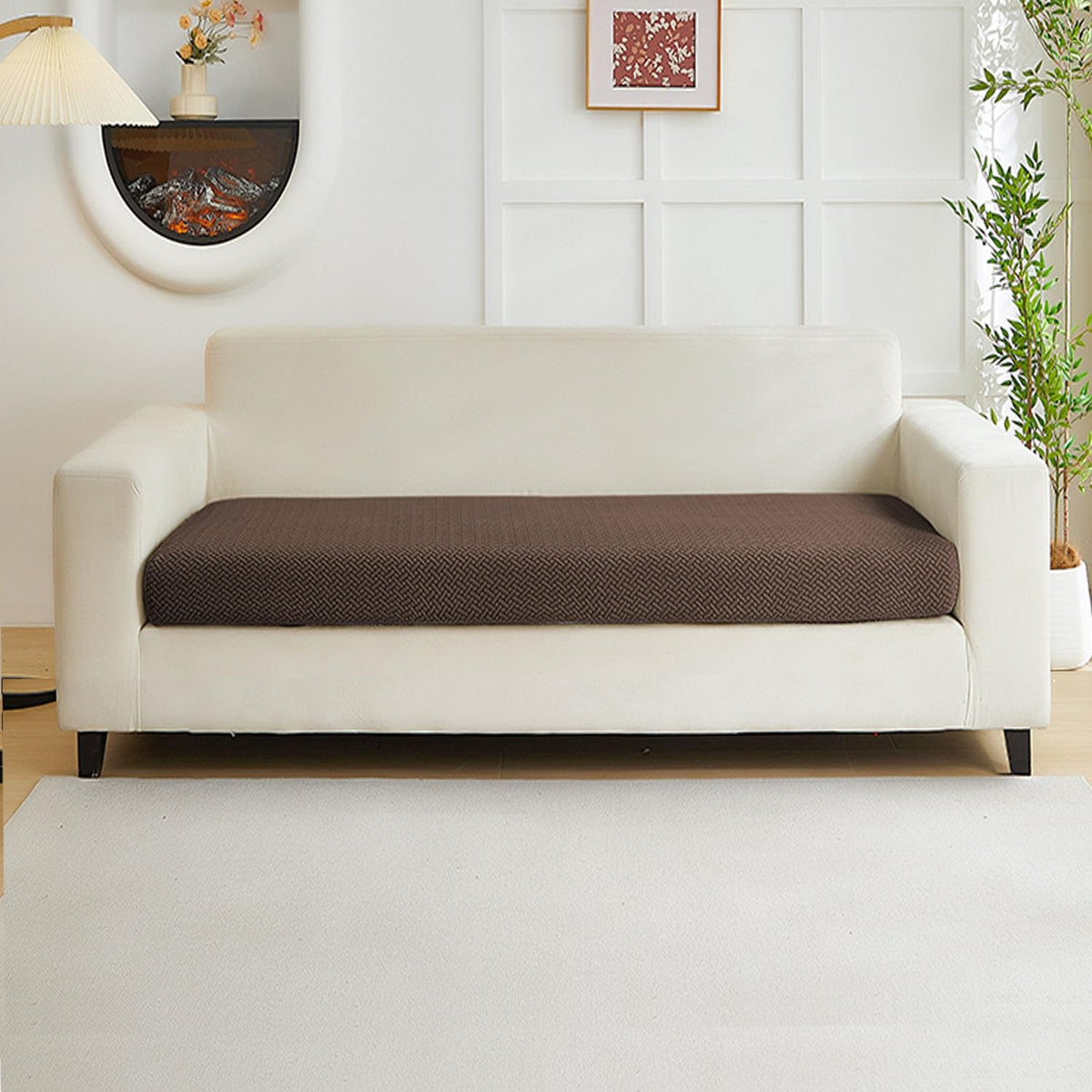 Couch Cushion Covers Sofa Covers Couch Covers for Sofa Pet Friendly Universal Sofa Covers Washable Stretch Slipcovers for Sectional Sofa (Texture Gray,Large Single Seat Cover)
