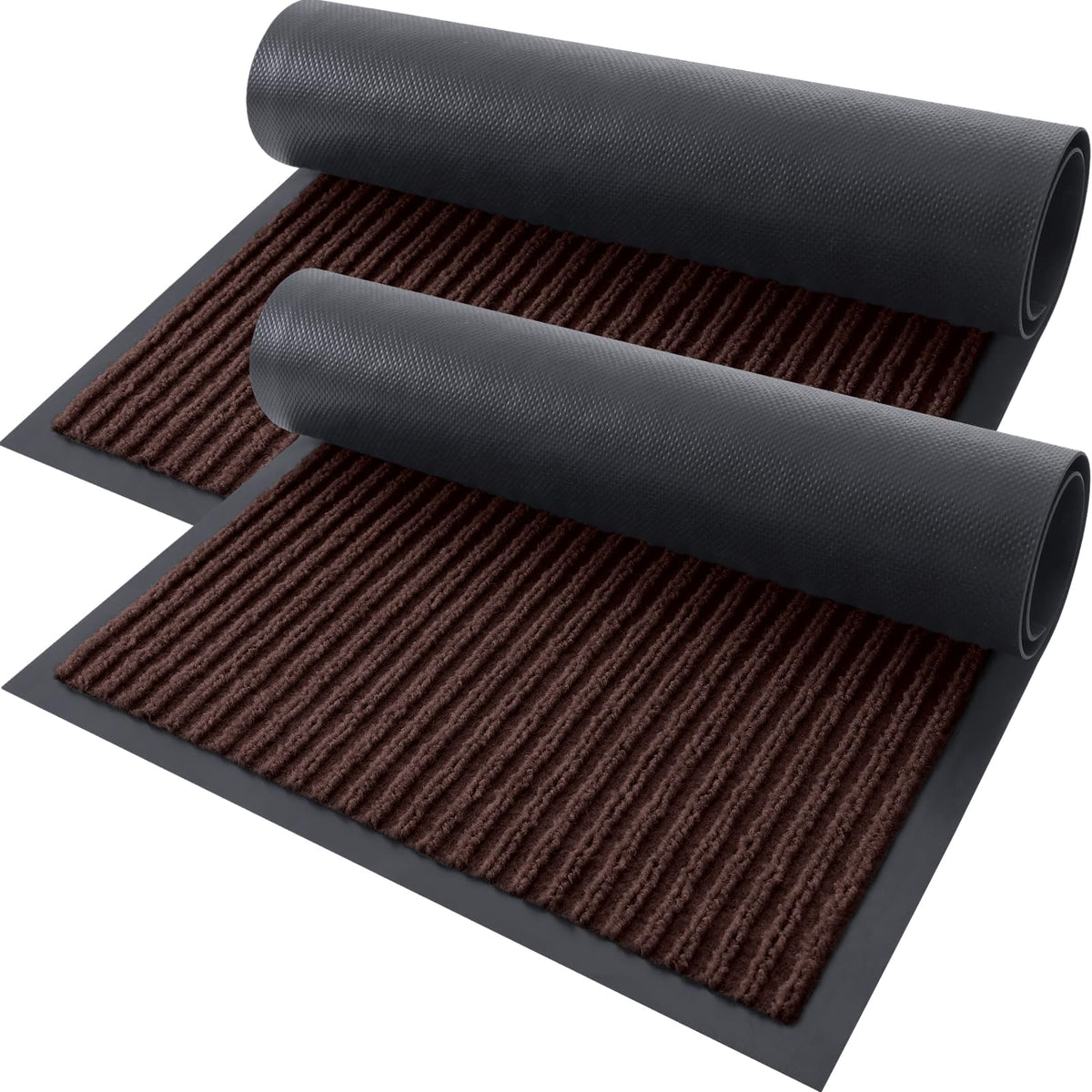 OLANLY 2-Pack Front Door Mats 29.5x17, Waterproof Heavy-Duty Doormats