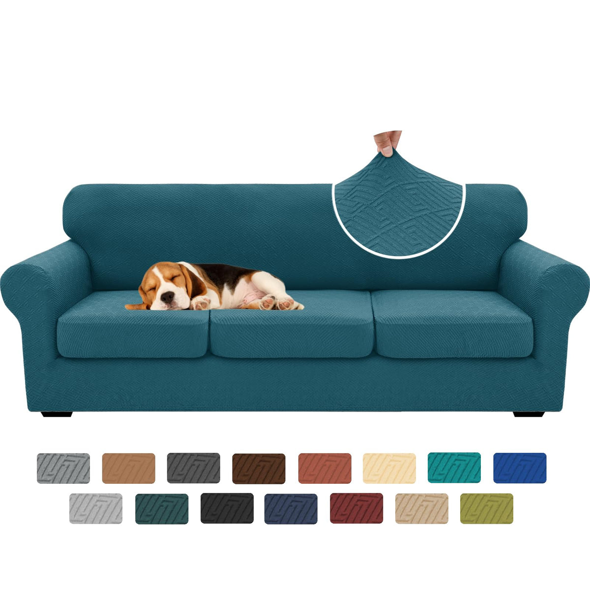 XINEAGE 4-Piece Stretch Sofa Cover, Washable Couch Covers for Dog