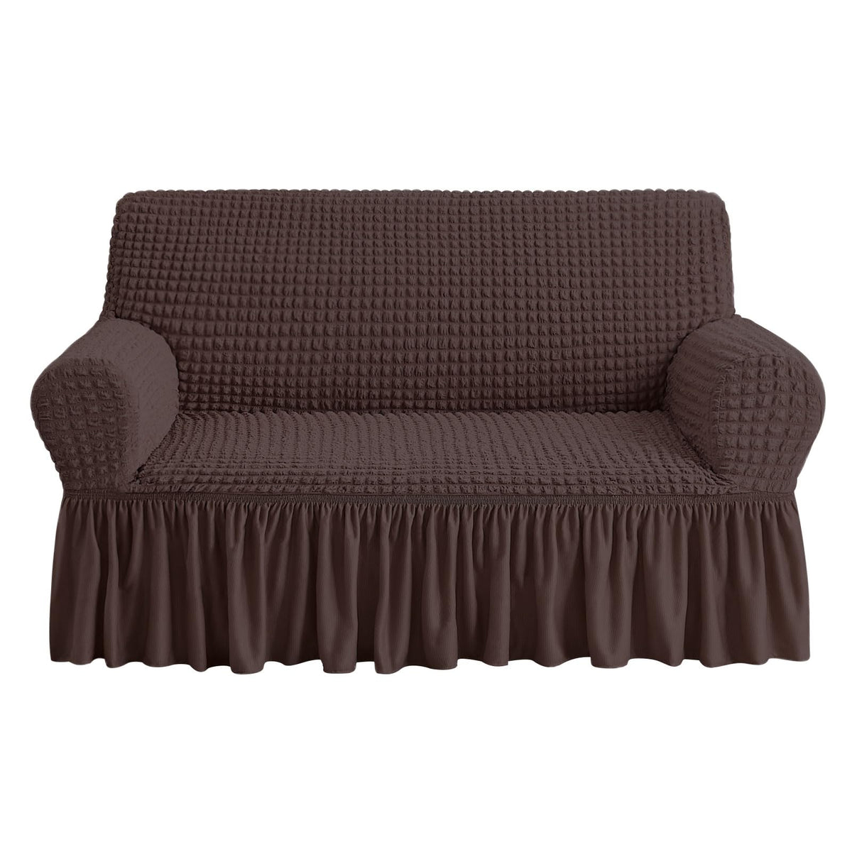 NICEEC Sofa Cover Wine Red Couch Cover Stretch Sofa Slipcovers with Skirt