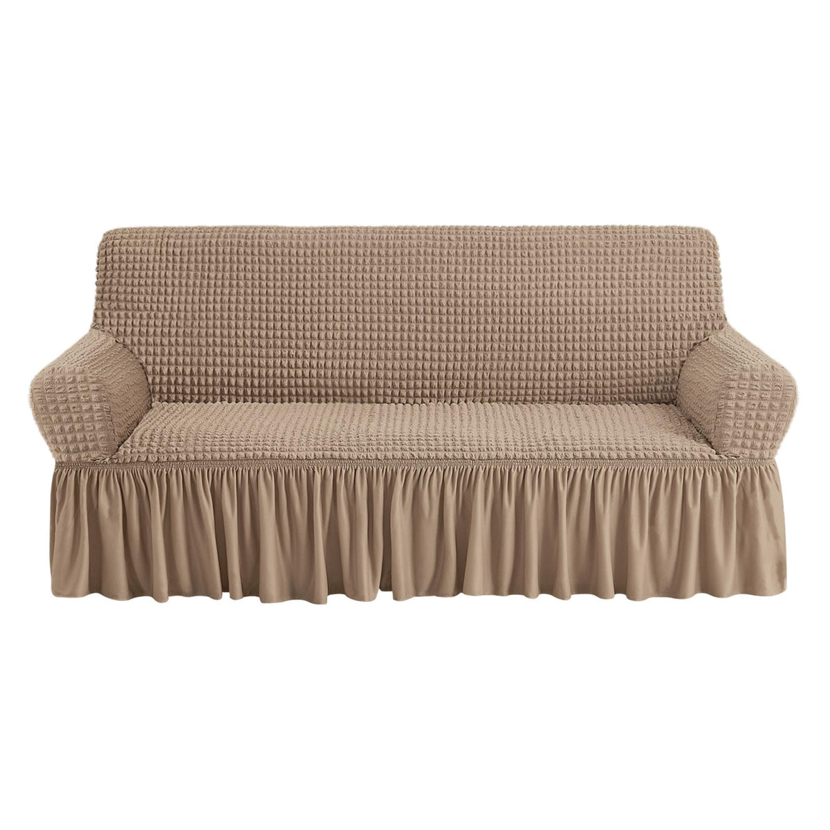 NICEEC Sofa Cover Wine Red Couch Cover Stretch Sofa Slipcovers with Skirt