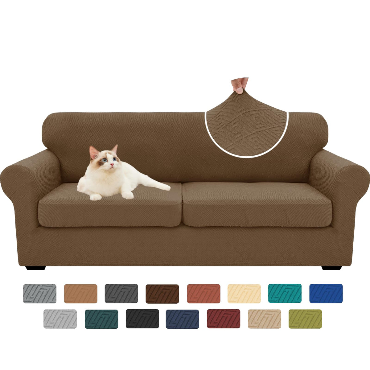 XINEAGE 4-Piece Stretch Sofa Cover, Washable Couch Covers for Dog