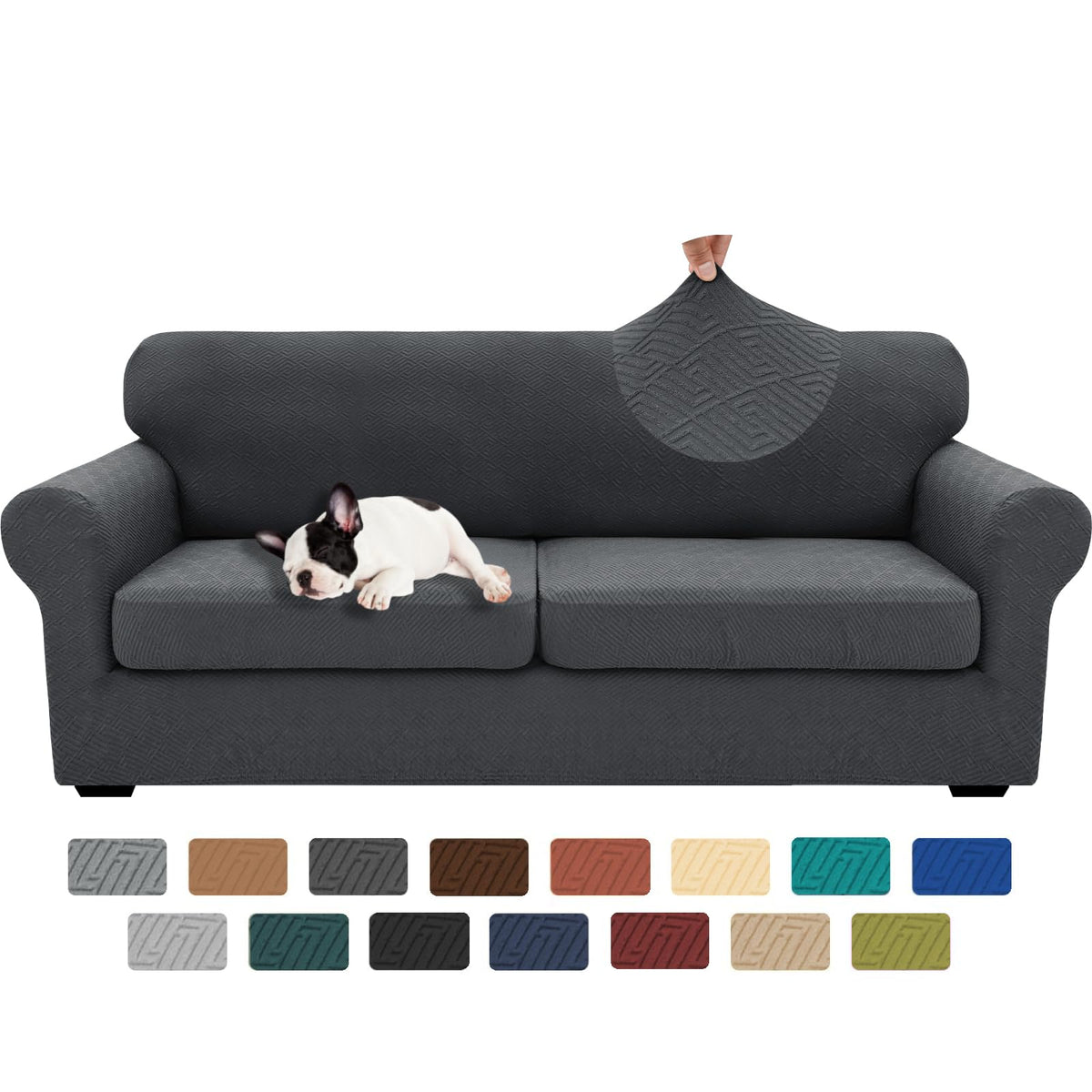 XINEAGE 4-Piece Stretch Sofa Cover, Washable Couch Covers for Dog