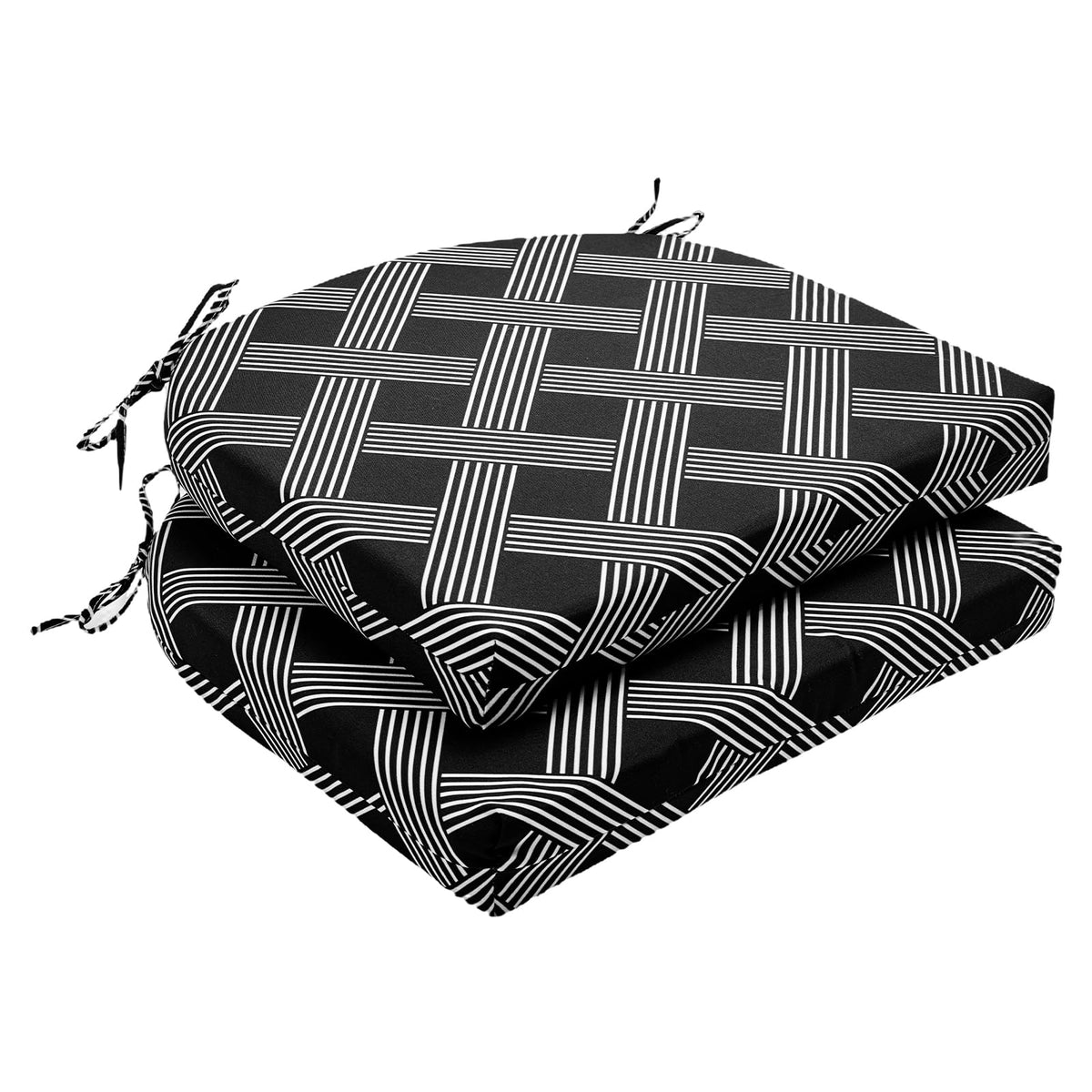 Wellsin Outdoor Chair Cushions for Patio Furniture - Outdoor Cushions for Chairs - Water Resistant Patio Chair Cushions Set of 4, 18.5"X16"X3", Flower