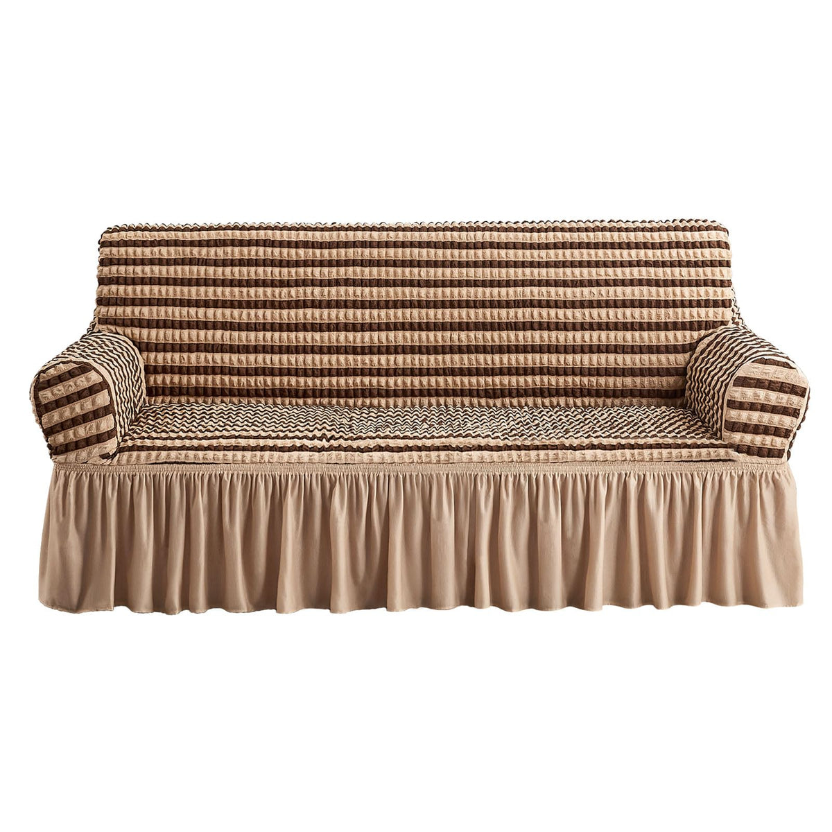 NICEEC Sofa Cover Wine Red Couch Cover Stretch Sofa Slipcovers with Skirt