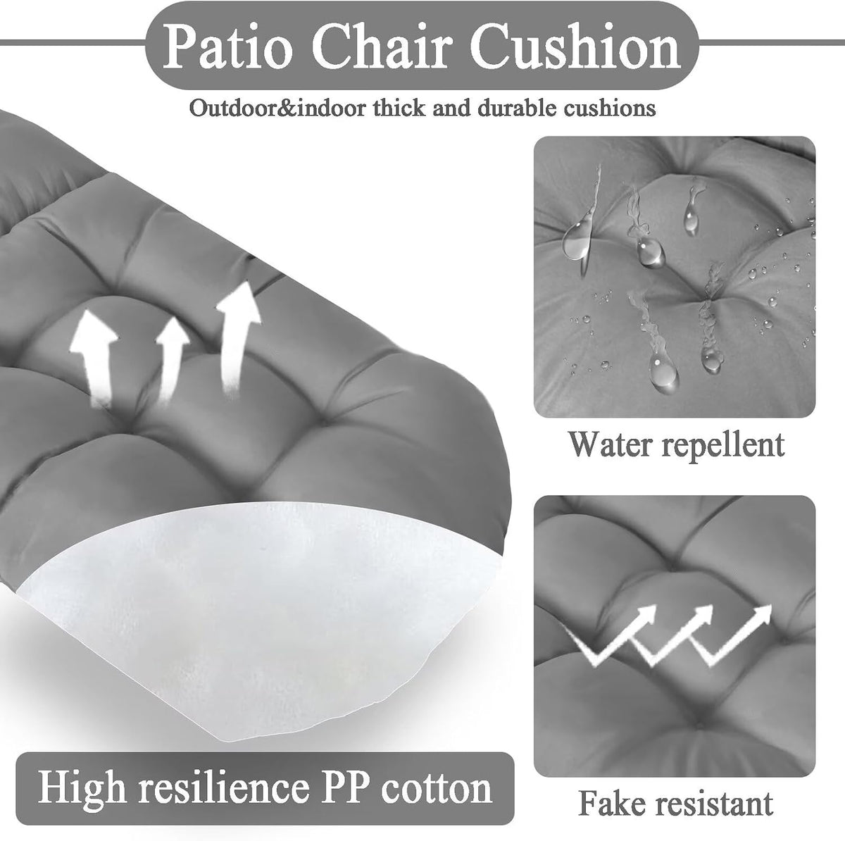Adirondack Chair Cushion, Outdoor Patio Furniture Seat Pad, Waterproof