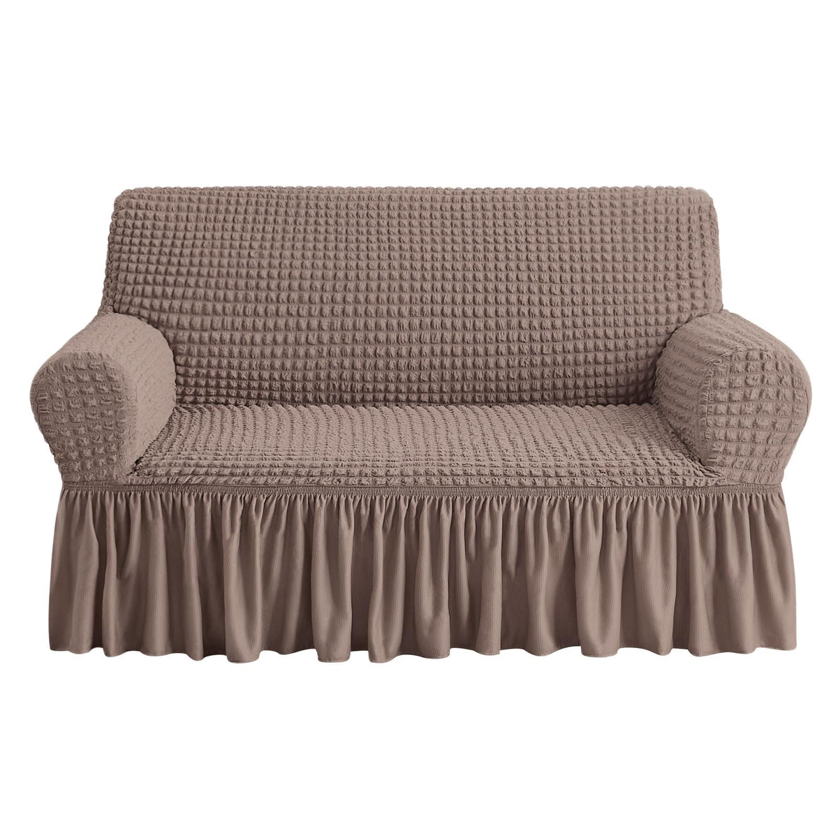 NICEEC Sofa Cover Wine Red Couch Cover Stretch Sofa Slipcovers with Skirt
