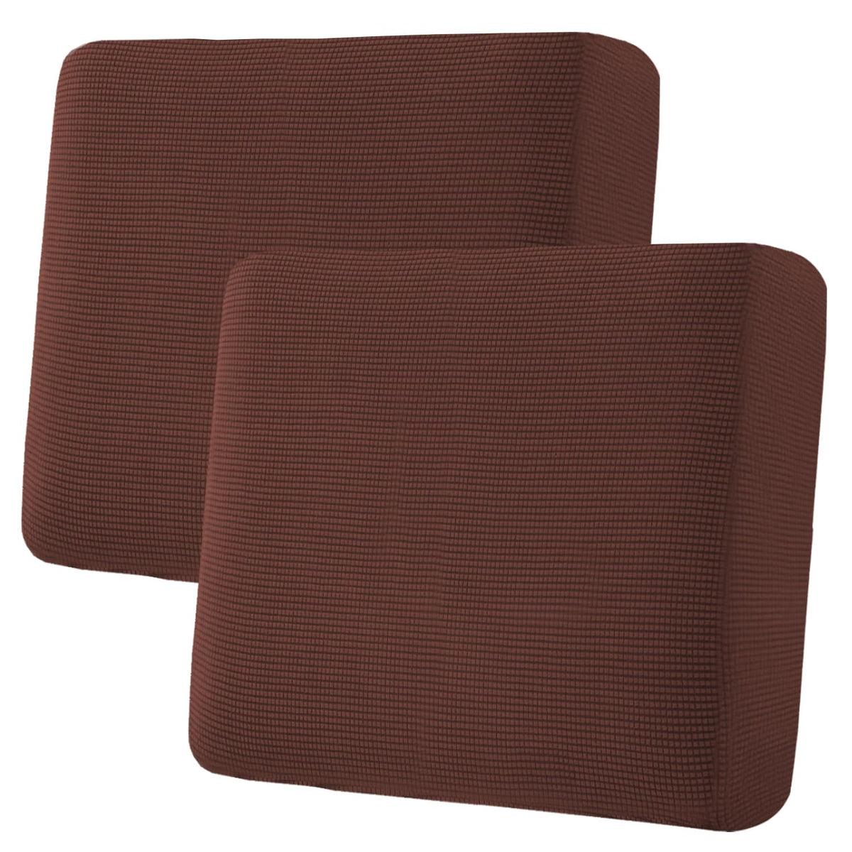 H.VERSAILTEX Super Stretch Individual Seat Cushion Covers Sofa Covers Couch Cushion Cover Slipcover Sets Thick Jacquard Textured Twill Fabric (3 Piece Sofa Cushion Covers, Grey)