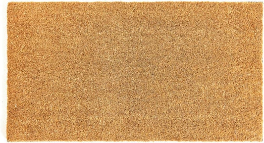 KANKUN Coco Coir Door Mat with Heavy Duty Backing, Welcome Doormat (17" x 30"), Doormat Entrance (Plain - 1Pack)