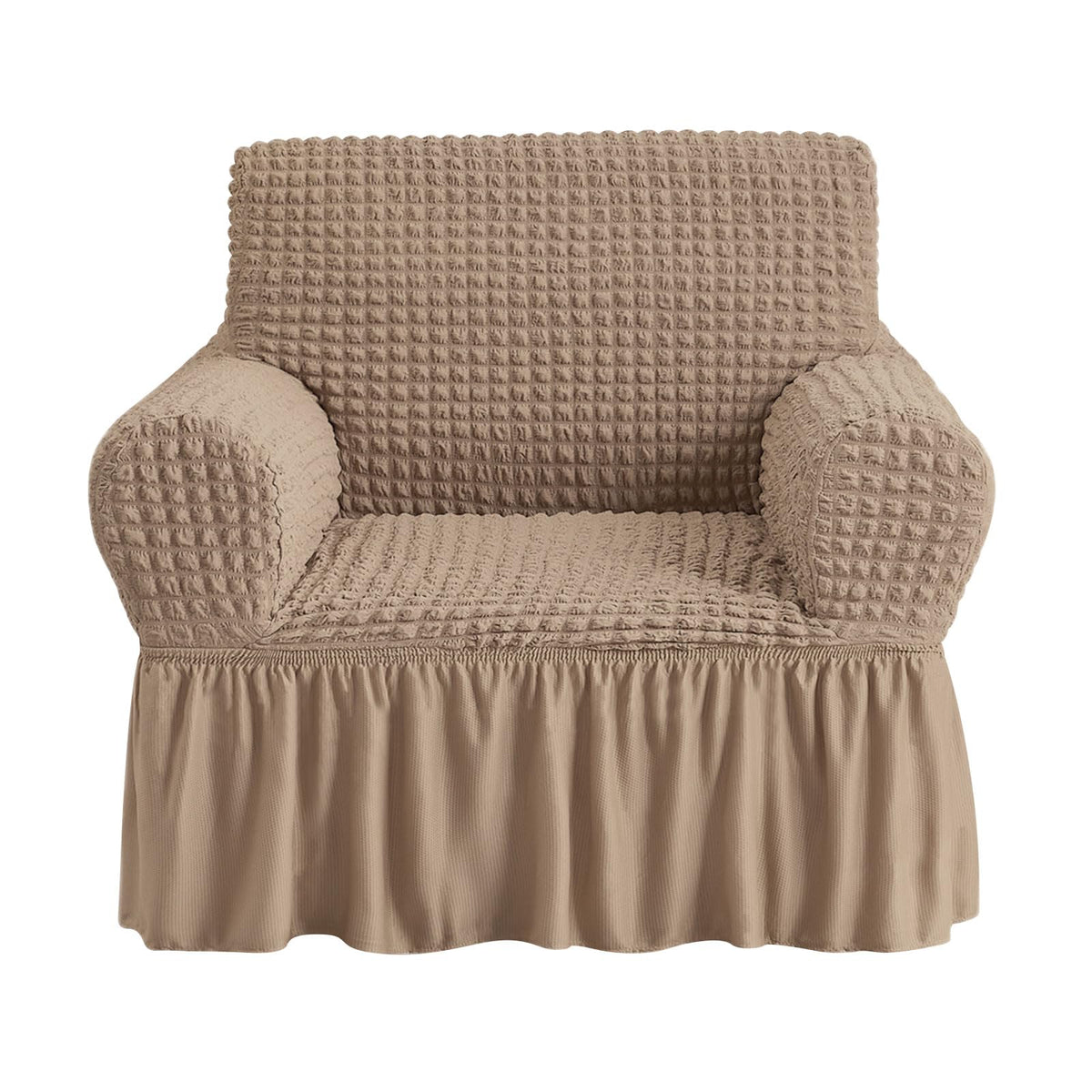 NICEEC Sofa Cover Wine Red Couch Cover Stretch Sofa Slipcovers with Skirt