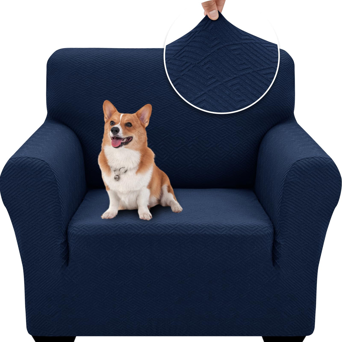 XINEAGE Stretch Jacquard Sofa Cover, Non Slip Sofa Slipcover for Dog