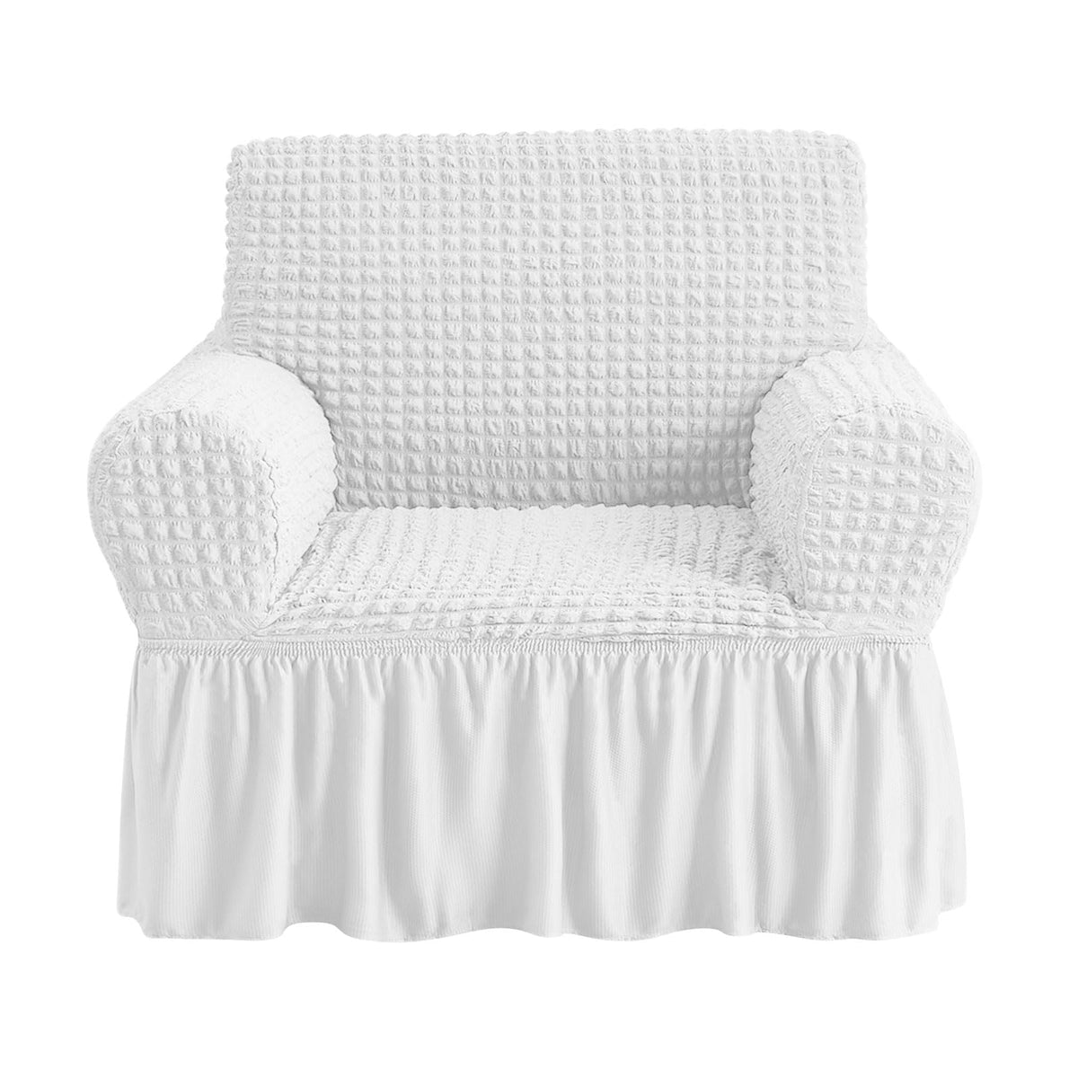 NICEEC Sofa Cover Wine Red Couch Cover Stretch Sofa Slipcovers with Skirt