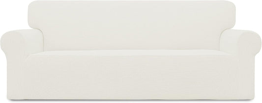Easy-Going Stretch Couch Covers for Sofa Washable Large Cream