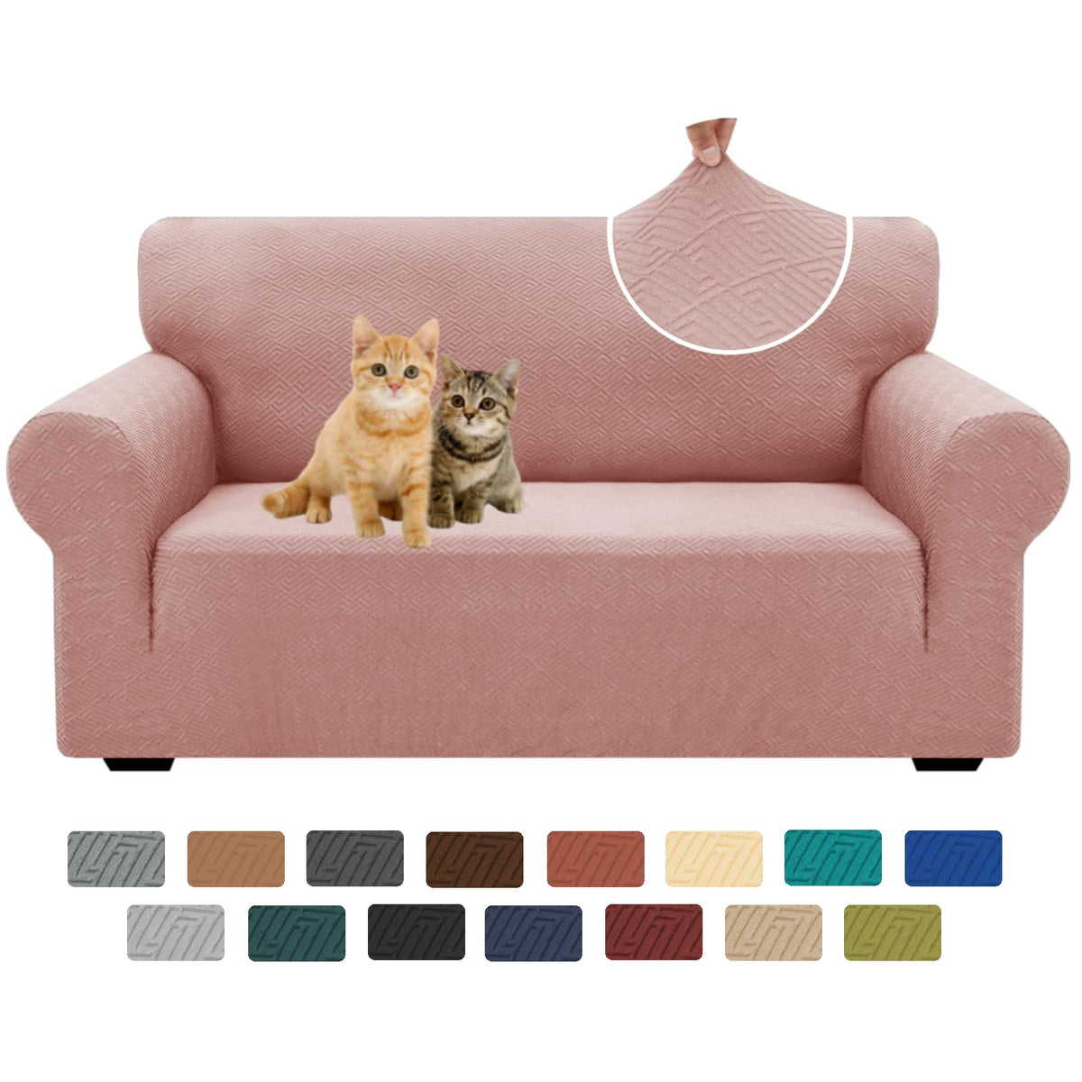 XINEAGE Stretch Jacquard Sofa Cover, Non Slip Sofa Slipcover for Dog