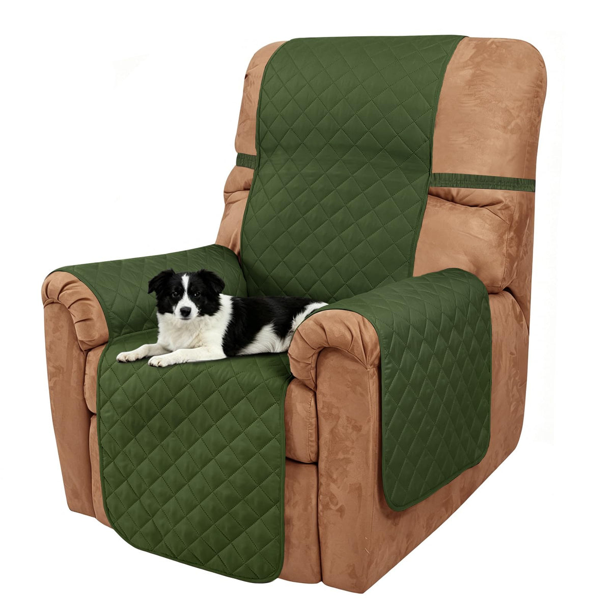 Reversible Sofa Cover for 3 Cushion, Chocolate/Beige