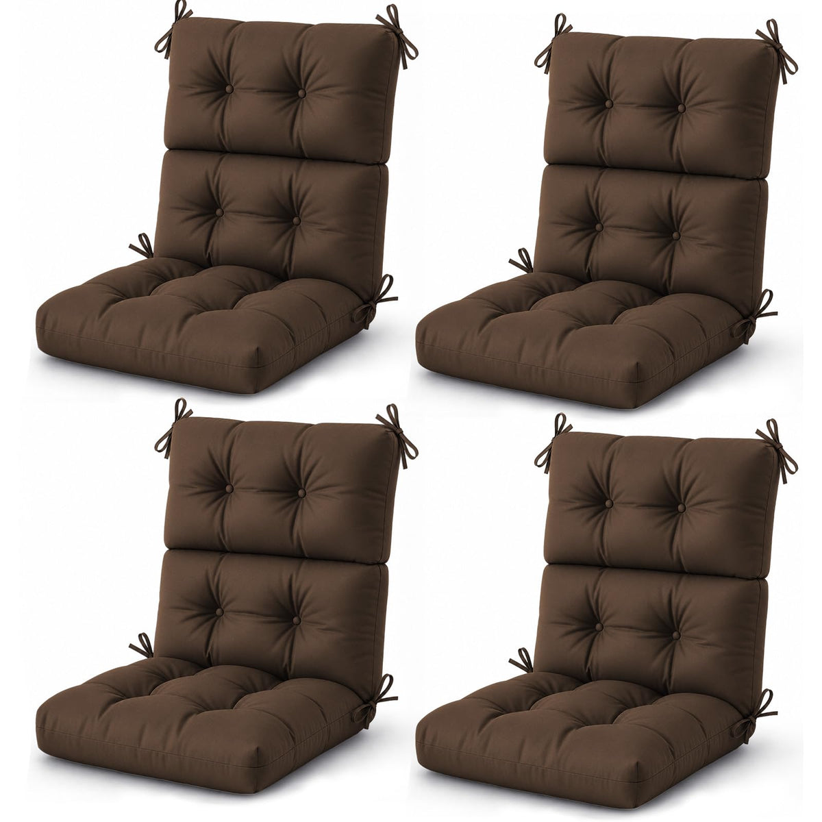 Outdoor Chair Cushion, Waterproof High Back Chair Cushion, Green