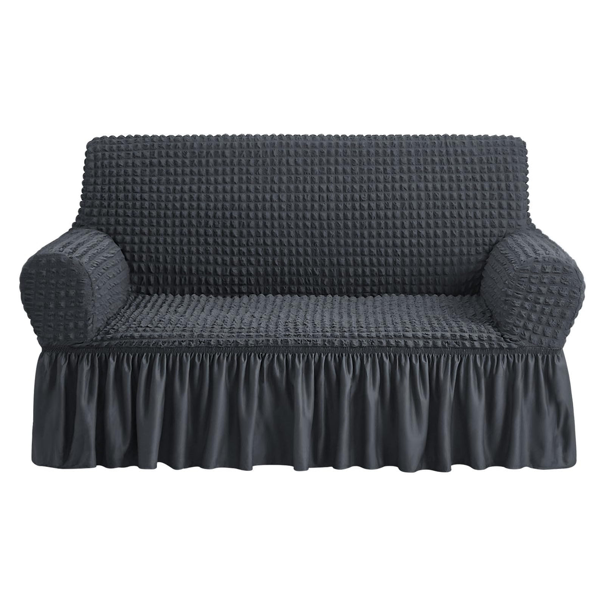 NICEEC Sofa Cover Wine Red Couch Cover Stretch Sofa Slipcovers with Skirt