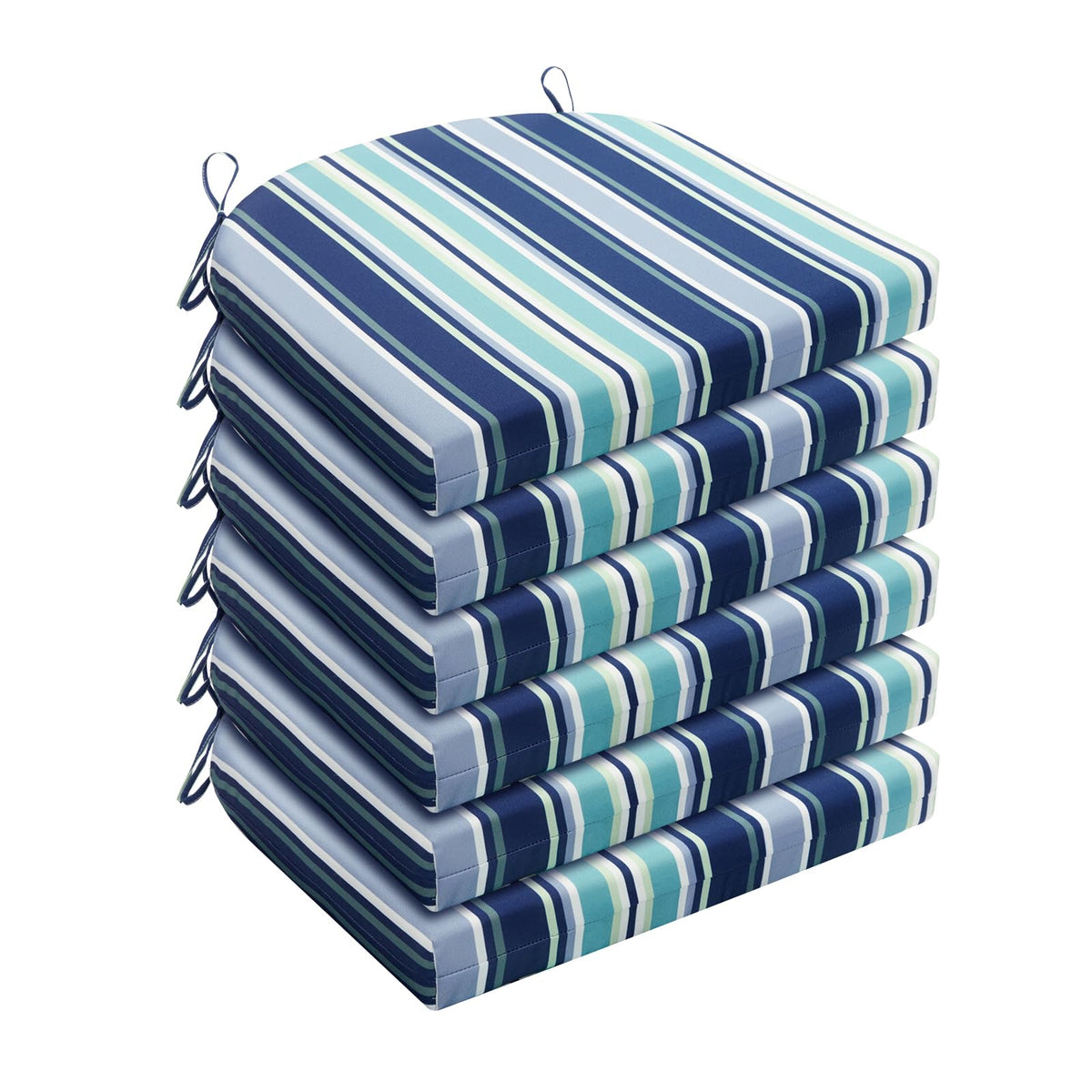 Wellsin Outdoor Chair Cushions for Patio Furniture - Outdoor Cushions for Chairs - Water Resistant Patio Chair Cushions Set of 4, 18.5"X16"X3", Flower