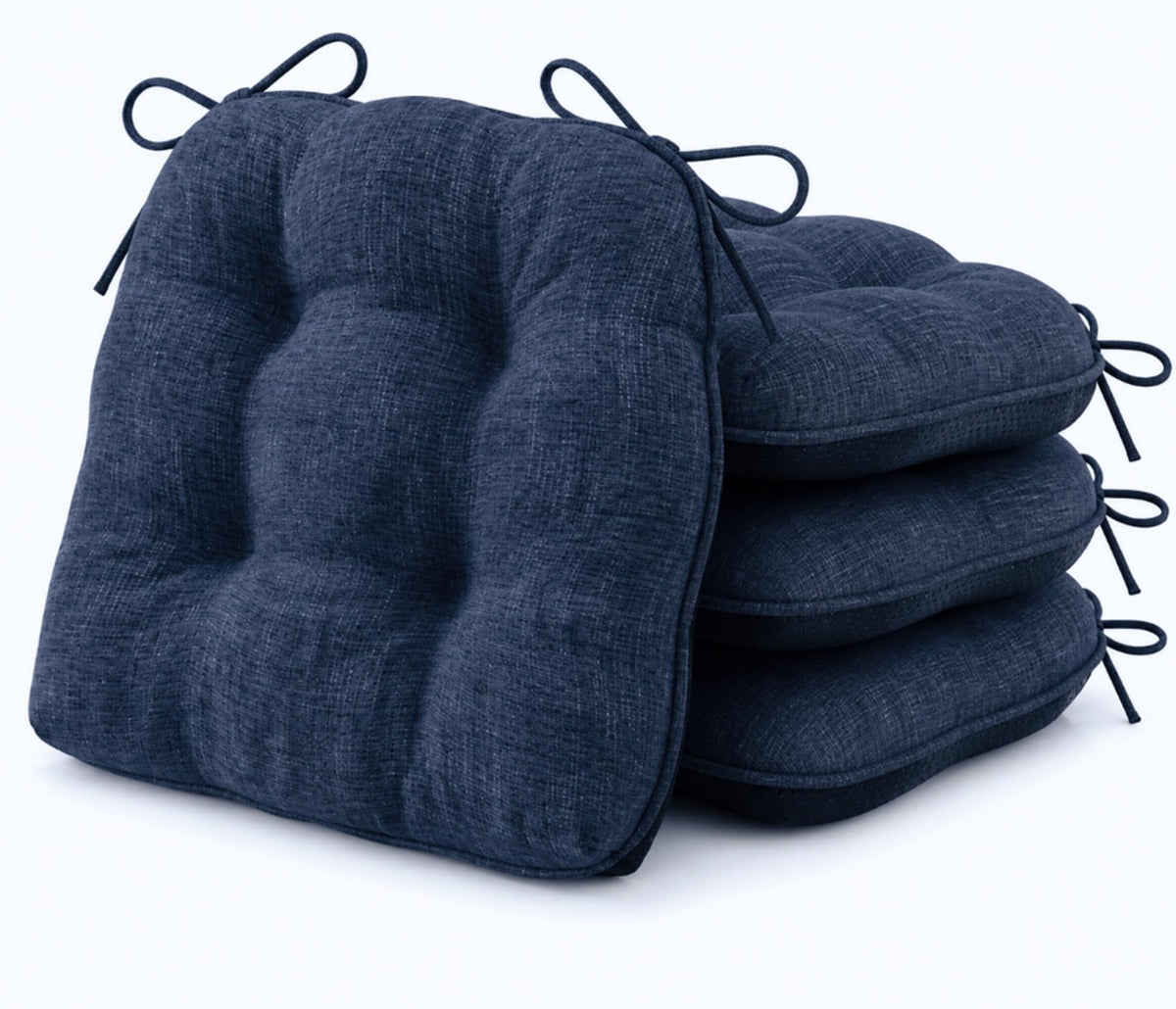 IPYNBAP Chair Cushions for Dining Chairs Set of 4, 15.5"x15.5"x4", Navy