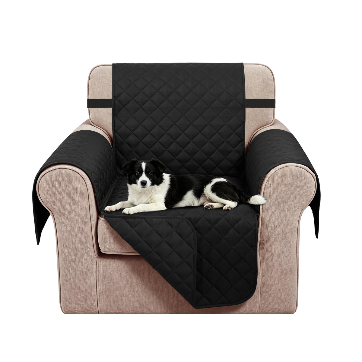 Reversible Sofa Cover for 3 Cushion, Chocolate/Beige