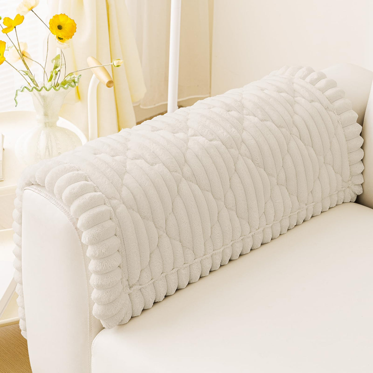 Smiry Couch Cover for Dogs Washable, Non Slip Fuzzy Pet Sofa Protector
