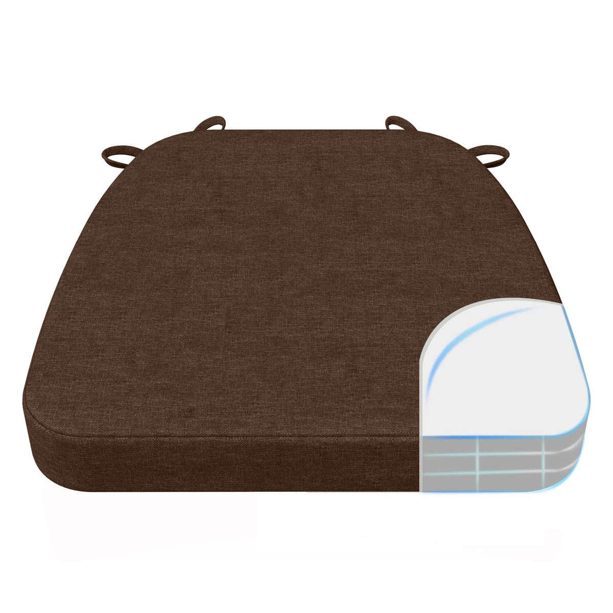 AAAAAcessories Chair Cushions for Dining Chairs, 17 x 16 x 2 in, Set of 6