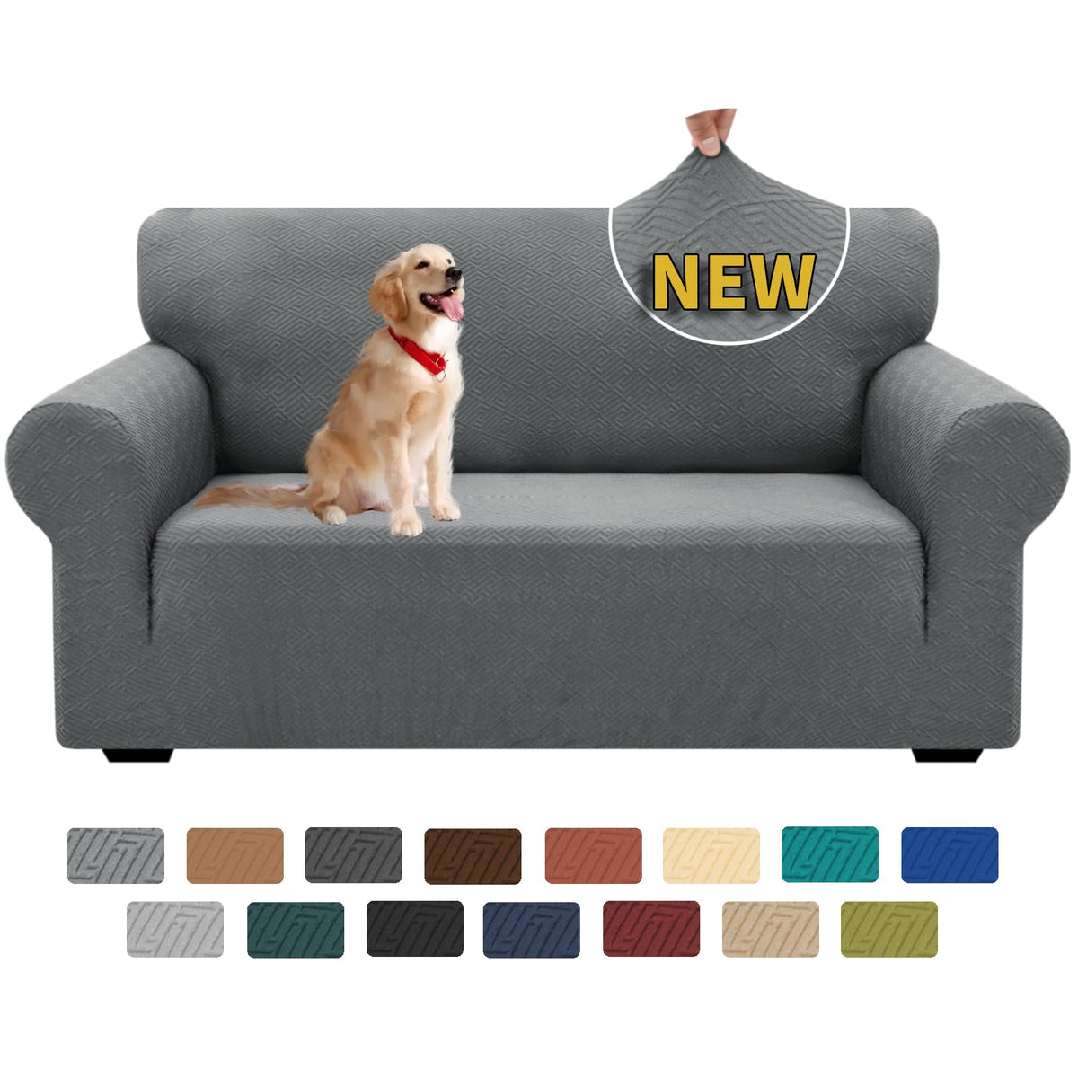 XINEAGE Stretch Jacquard Sofa Cover, Non Slip Sofa Slipcover for Dog