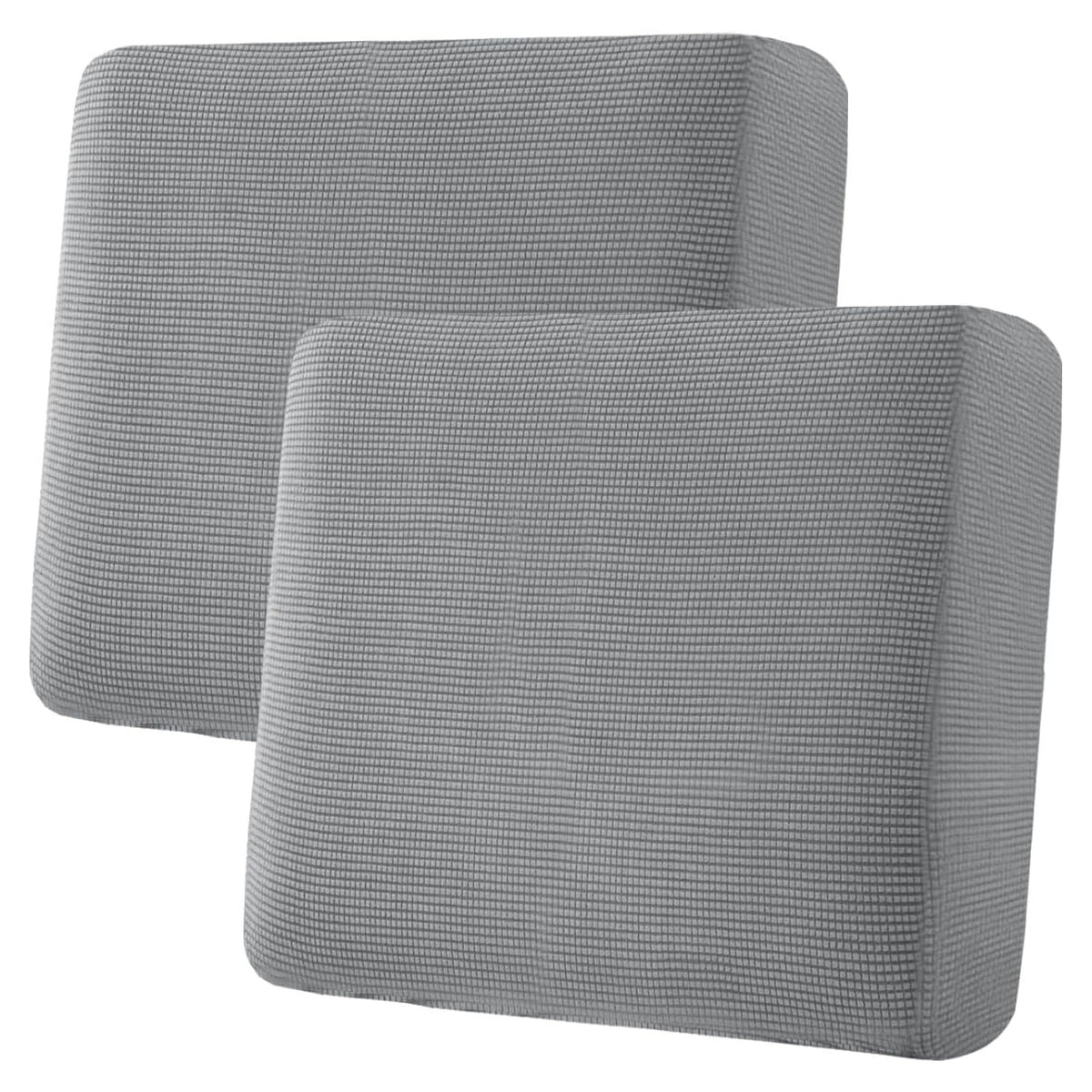 H.VERSAILTEX Super Stretch Individual Seat Cushion Covers Sofa Covers Couch Cushion Cover Slipcover Sets Thick Jacquard Textured Twill Fabric (3 Piece Sofa Cushion Covers, Grey)