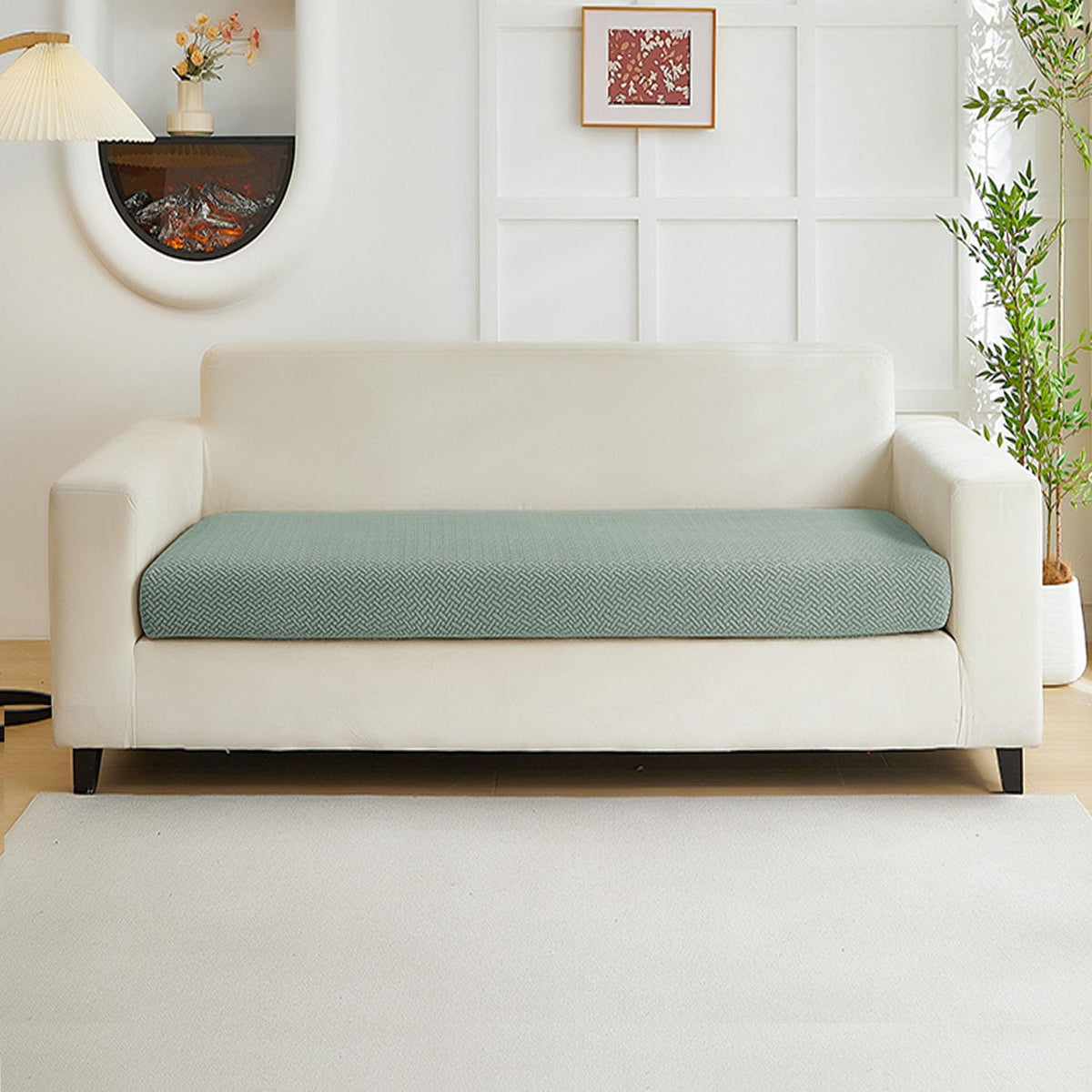 Couch Cushion Covers Sofa Covers Couch Covers for Sofa Pet Friendly Universal Sofa Covers Washable Stretch Slipcovers for Sectional Sofa (Texture Gray,Large Single Seat Cover)