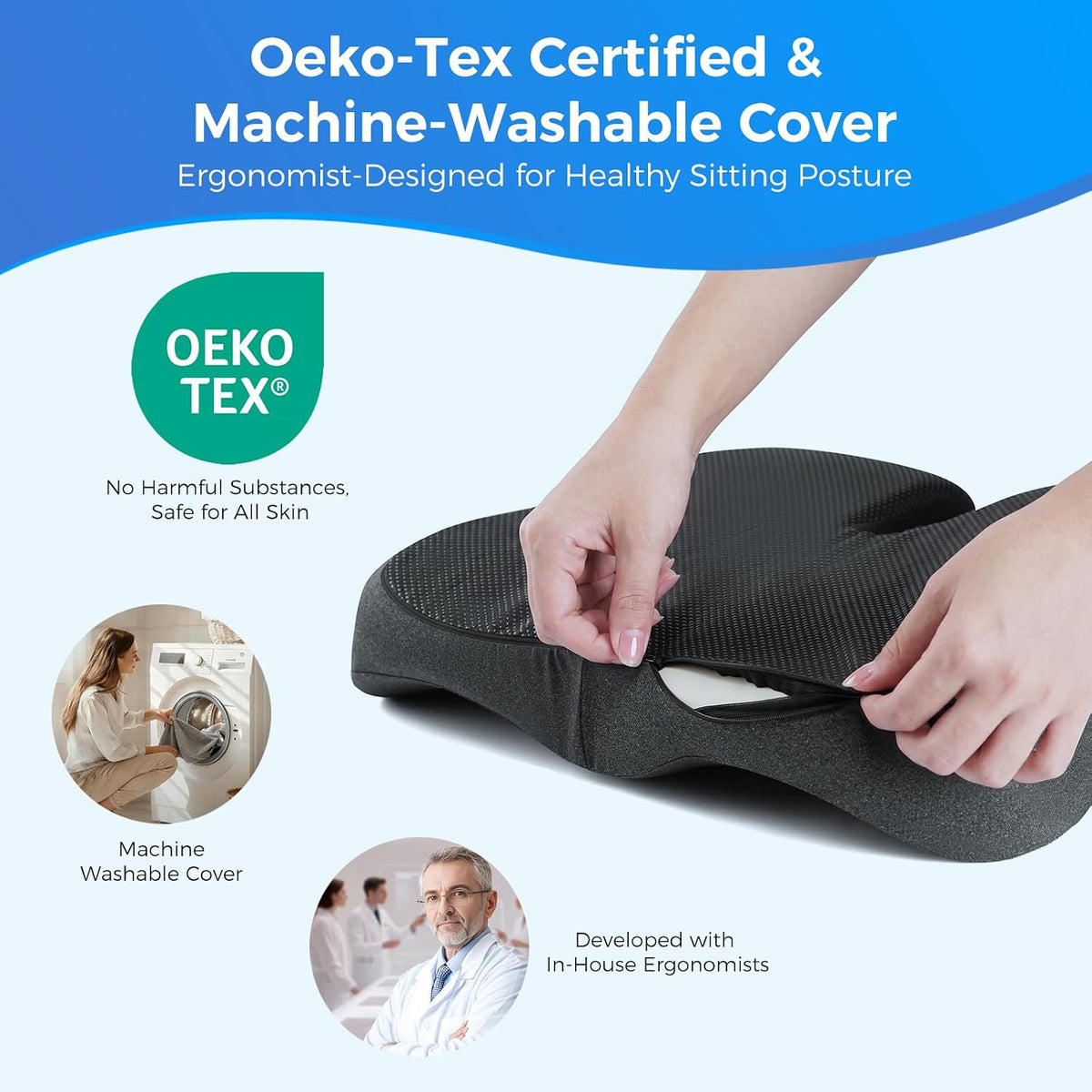 Dreamer Car Seat Cushion for Tailbone & Sciatica Pain Relief