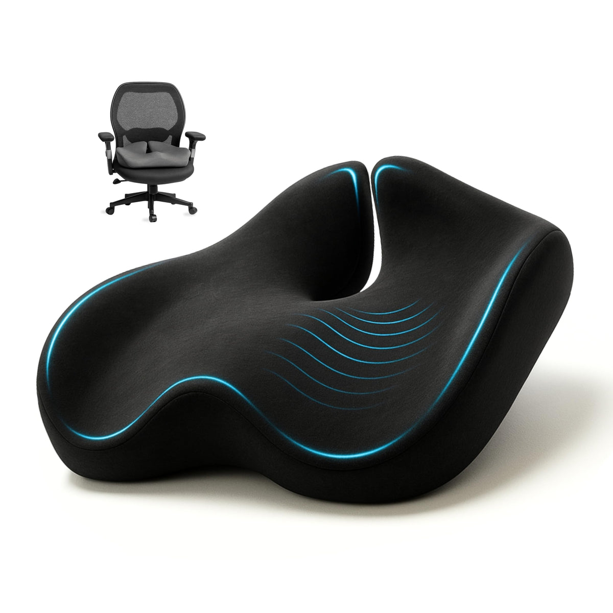 Pressure Relief Seat Cushion for Tailbone Pain, Sciatica & Coccyx Pillow