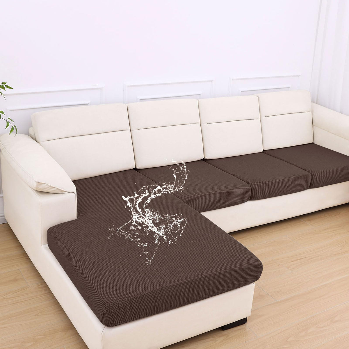 hyha Waterproof Couch Cushion Covers for Pets, Non Slip Sofa Seat Cover