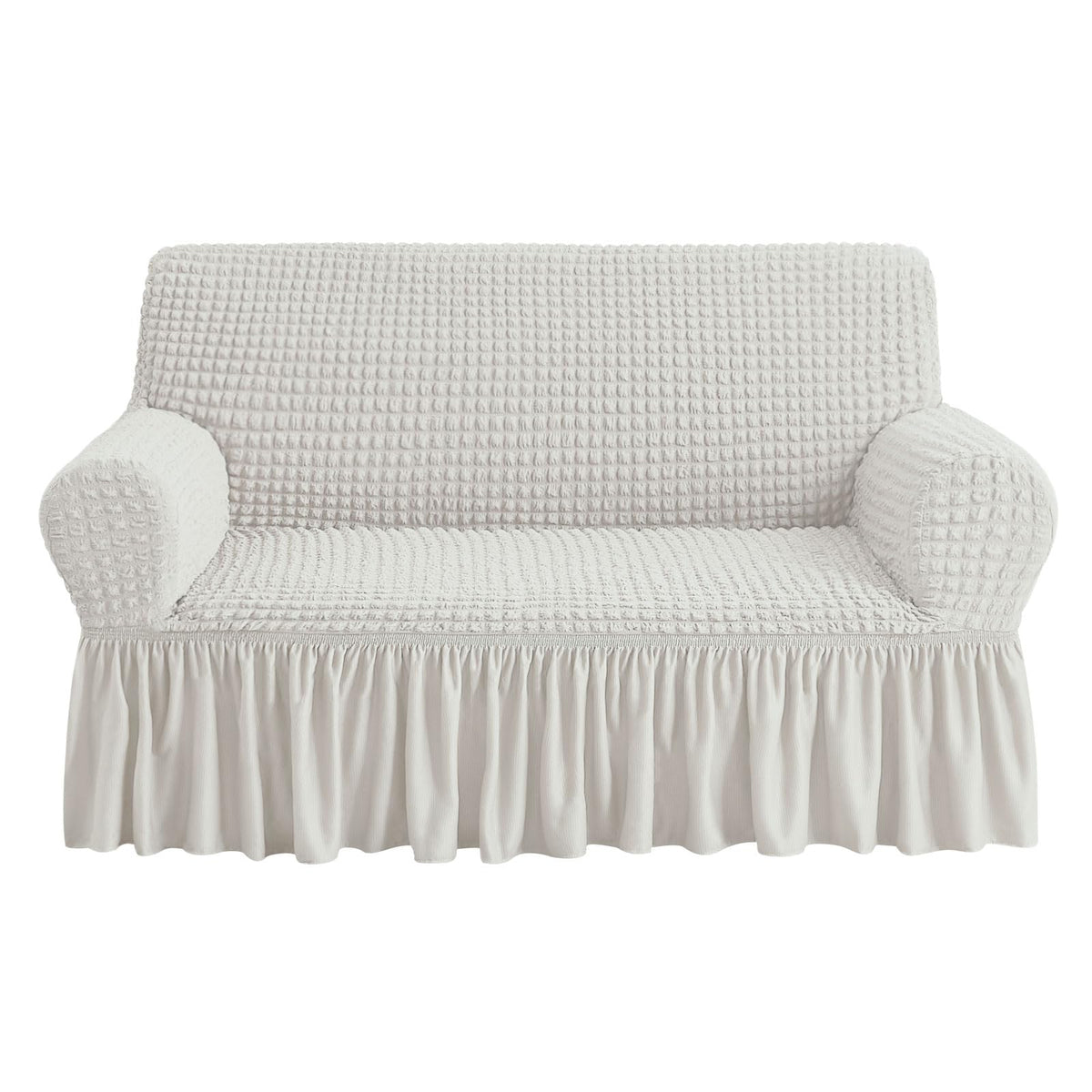 NICEEC Sofa Cover Wine Red Couch Cover Stretch Sofa Slipcovers with Skirt