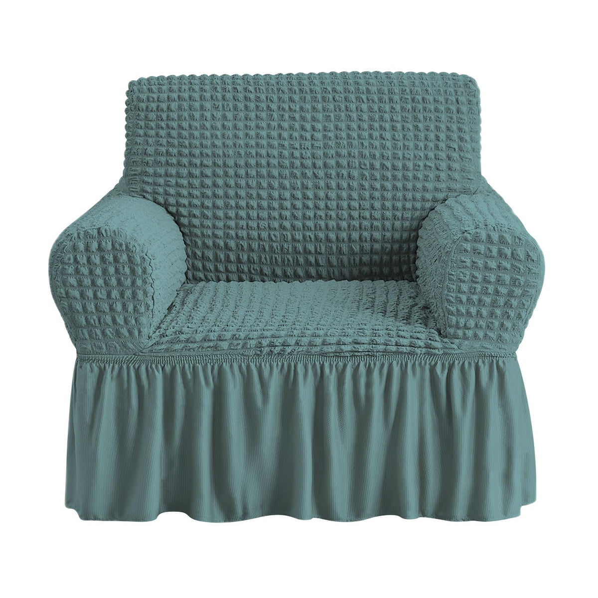 NICEEC Sofa Cover Wine Red Couch Cover Stretch Sofa Slipcovers with Skirt