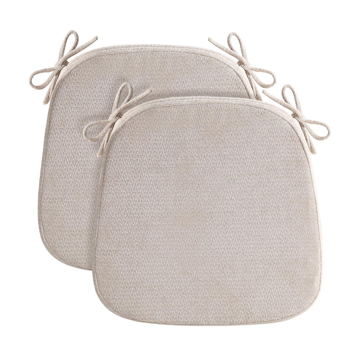 Chair Cushions for Dining Chairs, Washable Chair Pads, Gray, 4 Pack