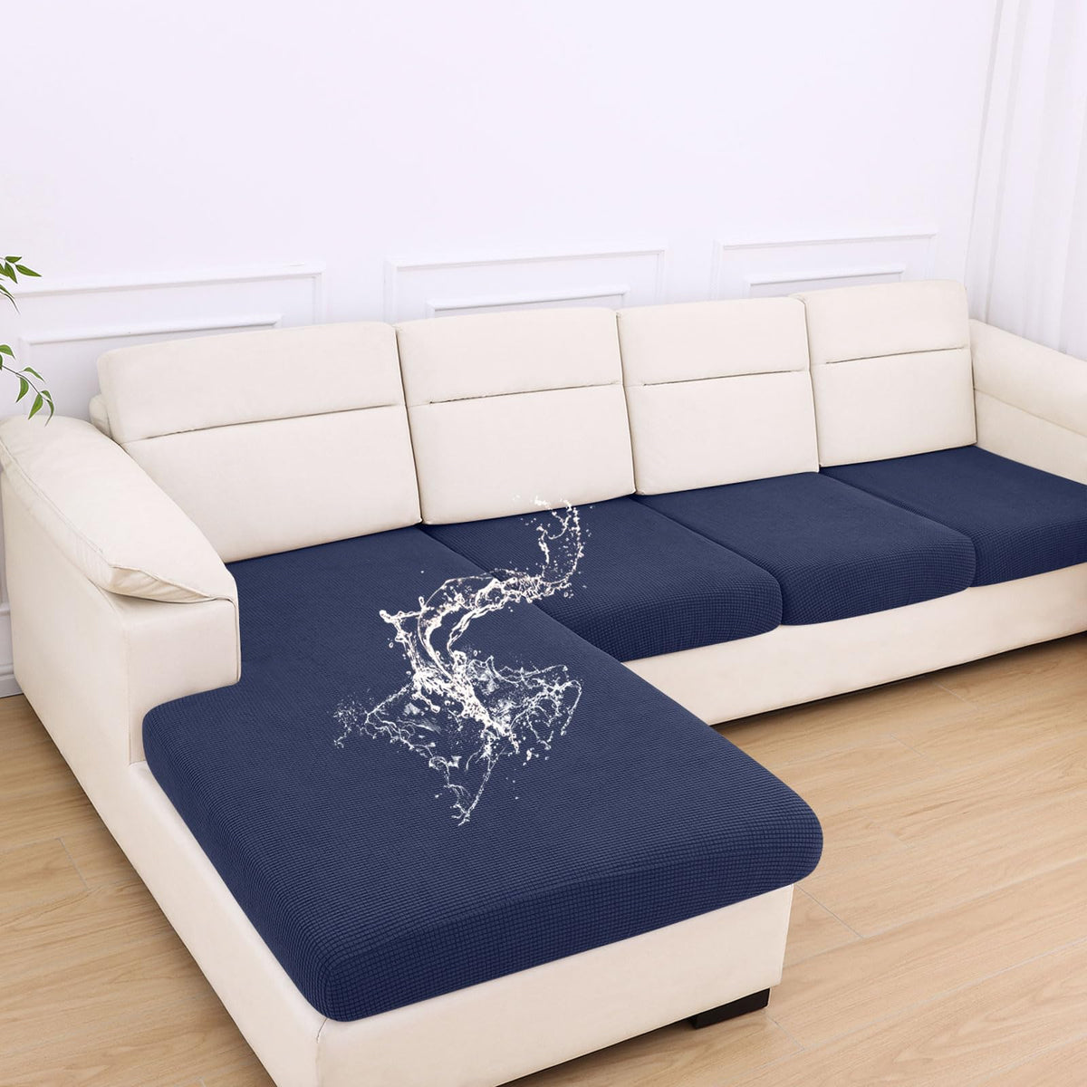 hyha Waterproof Couch Cushion Covers for Pets, Non Slip Sofa Seat Cover
