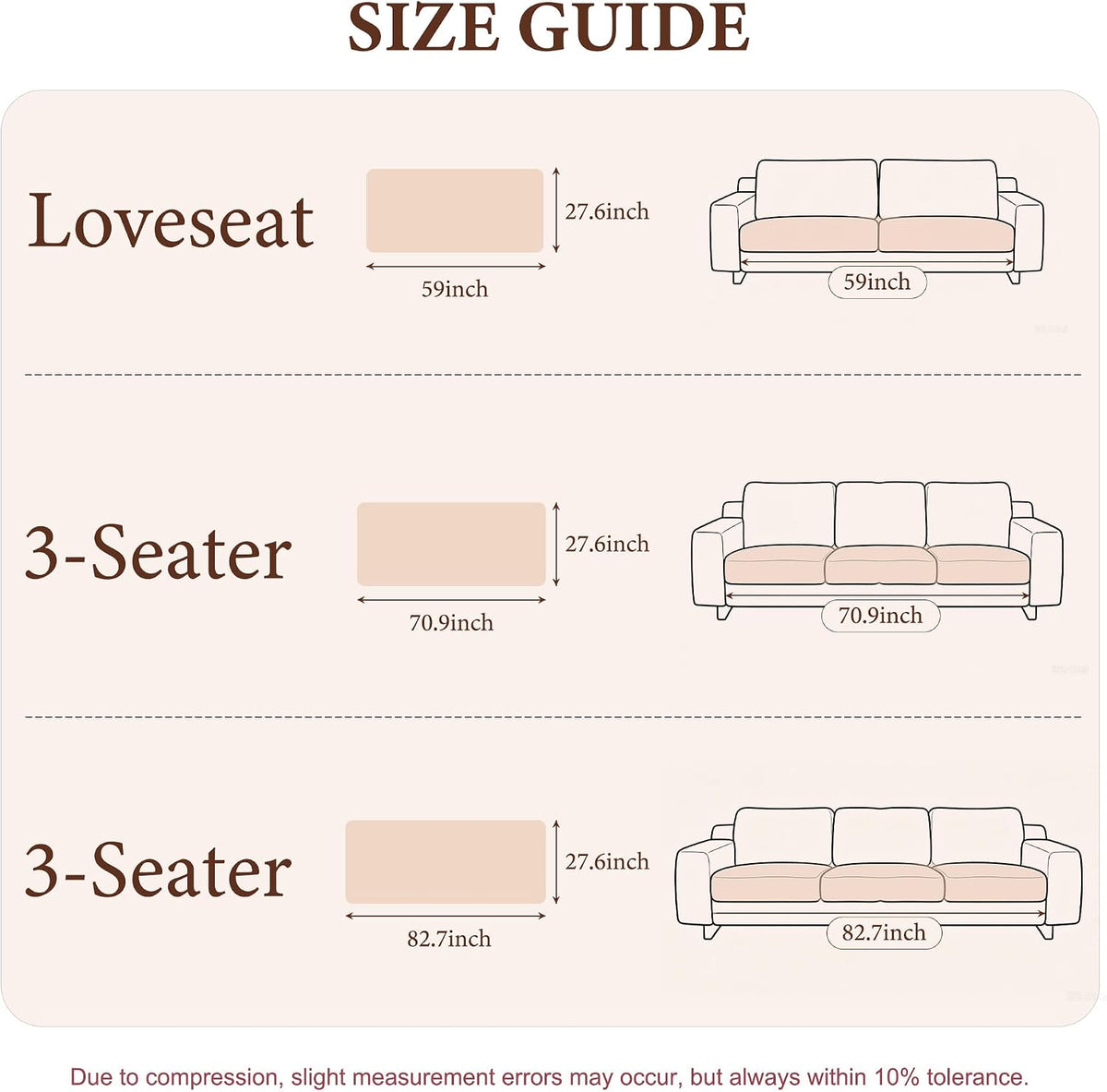 MEETSKY Couch Cover for Dogs, Washable Sofa Covers for 3 Cushion Couch
