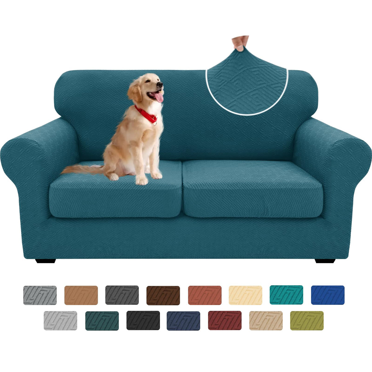XINEAGE 4-Piece Stretch Sofa Cover, Washable Couch Covers for Dog