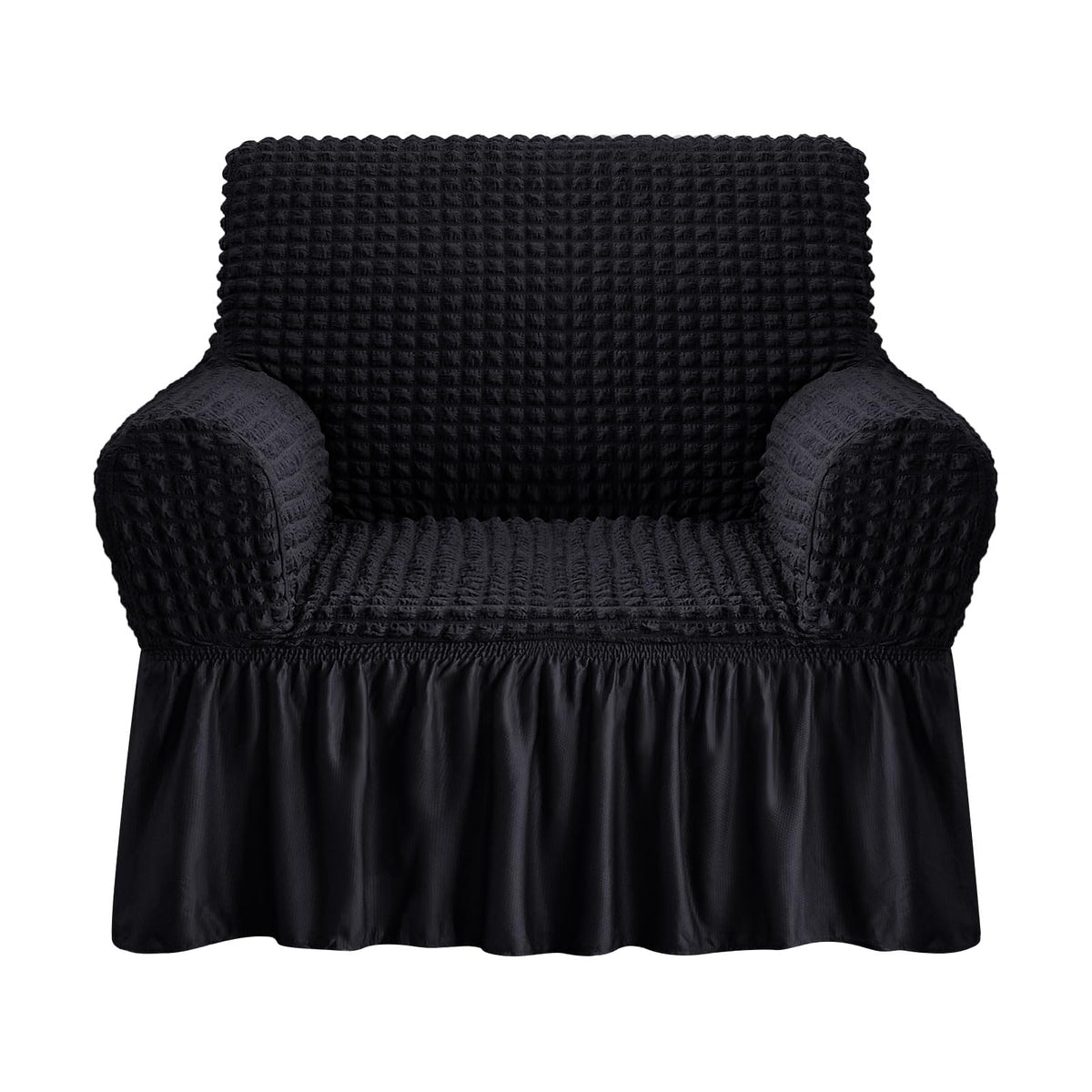 NICEEC Sofa Cover Wine Red Couch Cover Stretch Sofa Slipcovers with Skirt