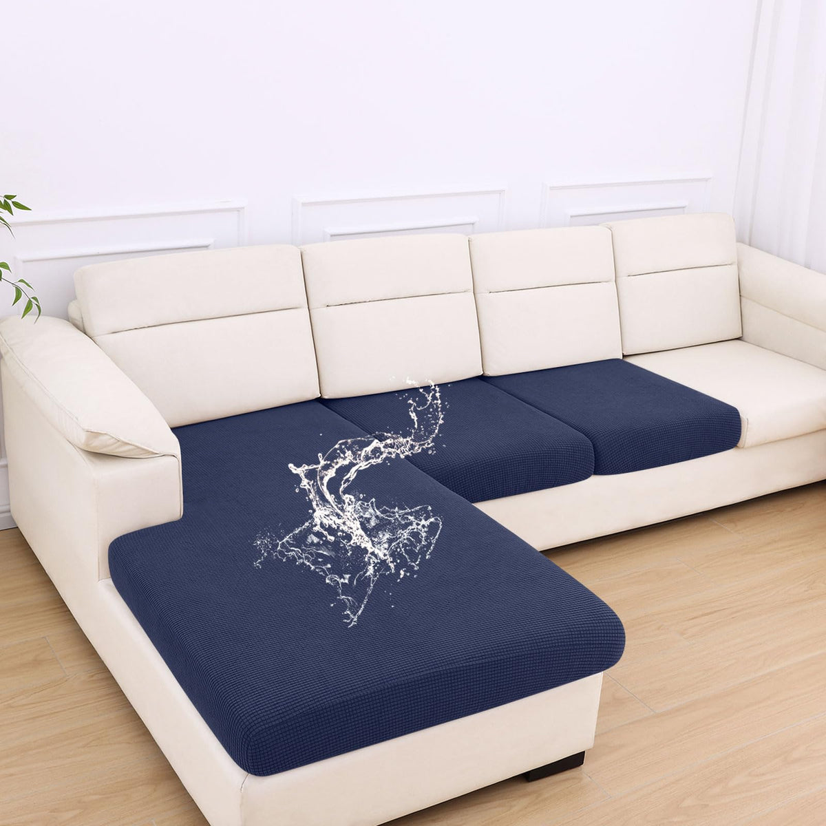 hyha Waterproof Couch Cushion Covers for Pets, Non Slip Sofa Seat Cover