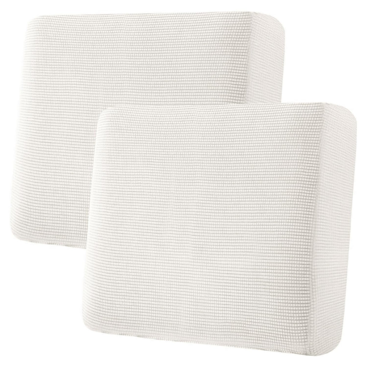 H.VERSAILTEX Super Stretch Individual Seat Cushion Covers Sofa Covers Couch Cushion Cover Slipcover Sets Thick Jacquard Textured Twill Fabric (3 Piece Sofa Cushion Covers, Grey)