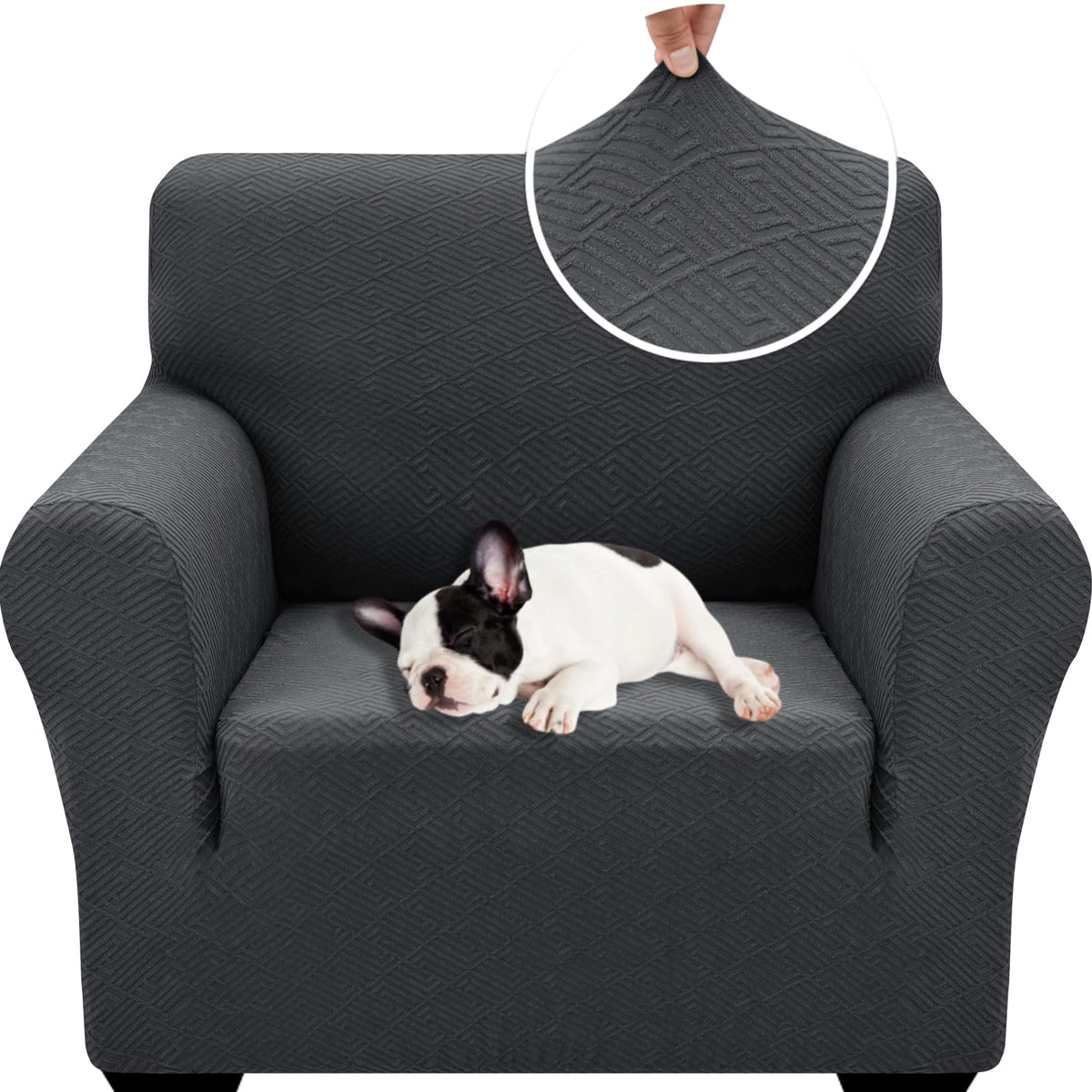 XINEAGE Stretch Jacquard Sofa Cover, Non Slip Sofa Slipcover for Dog