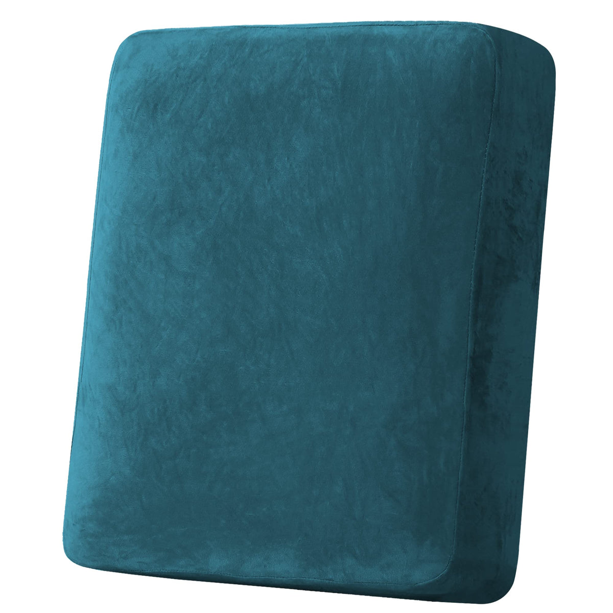 H.VERSAILTEX Velvet Stretch Couch Cushion Cover Plush Cushion Slipcover for Chair Loveseat Sofa Cushion Furniture Protector Seat Cushion Sofa Cover (2 Piece Large Sofa Cushion Covers, Ivory)