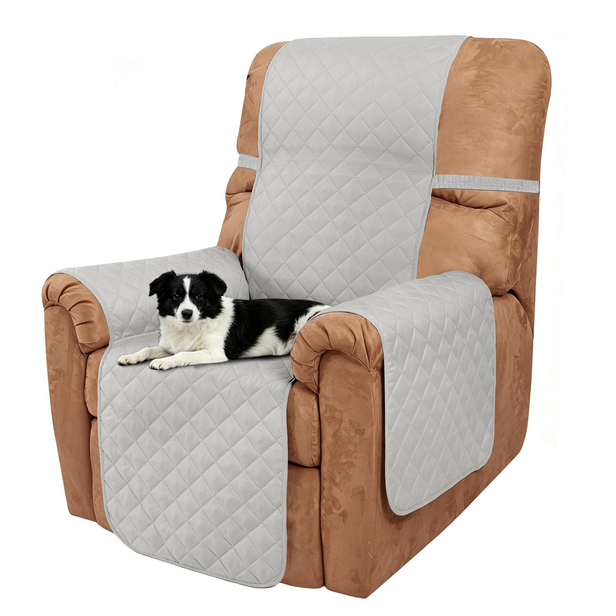 Reversible Sofa Cover for 3 Cushion, Chocolate/Beige