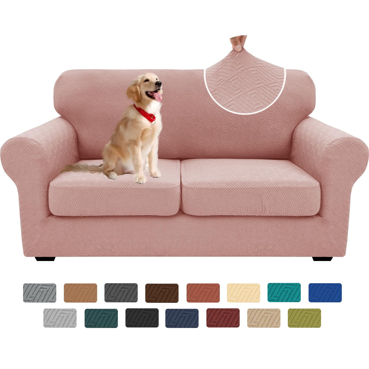 XINEAGE 4-Piece Stretch Sofa Cover, Washable Couch Covers for Dog