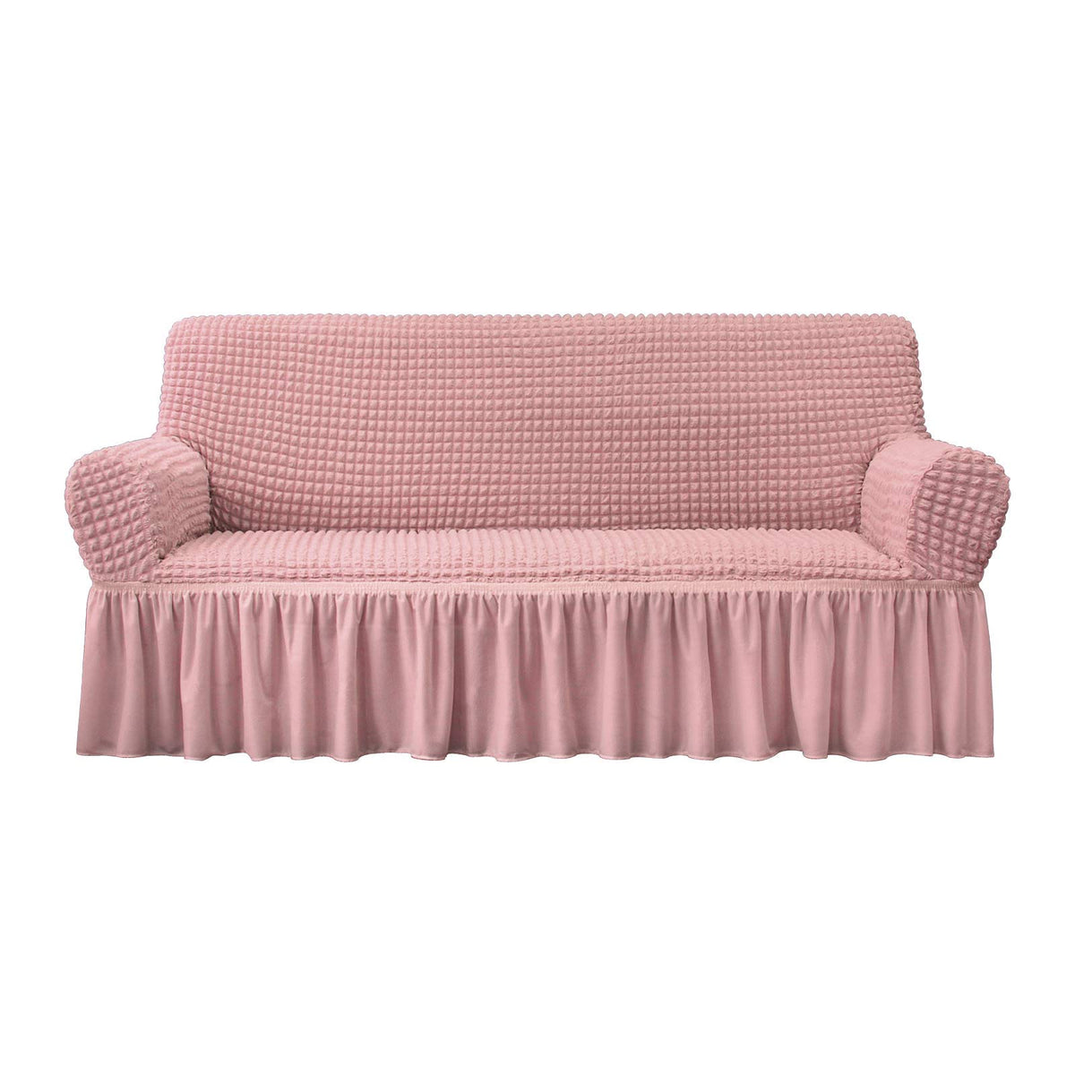 NICEEC Sofa Cover Wine Red Couch Cover Stretch Sofa Slipcovers with Skirt