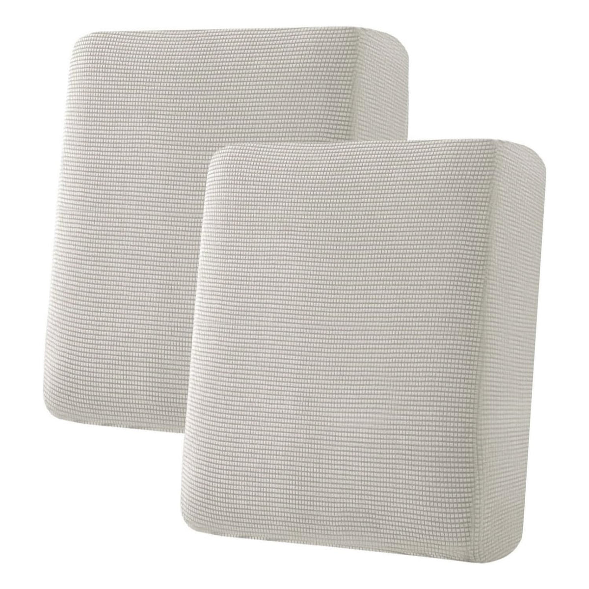 H.VERSAILTEX Super Stretch Individual Seat Cushion Covers Sofa Covers Couch Cushion Cover Slipcover Sets Thick Jacquard Textured Twill Fabric (3 Piece Sofa Cushion Covers, Grey)